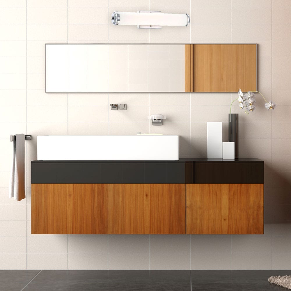 Designers Fountain LED68303-SP Geneva 24-in 1 -Light Gray Integrated LED Transitional Vanity light