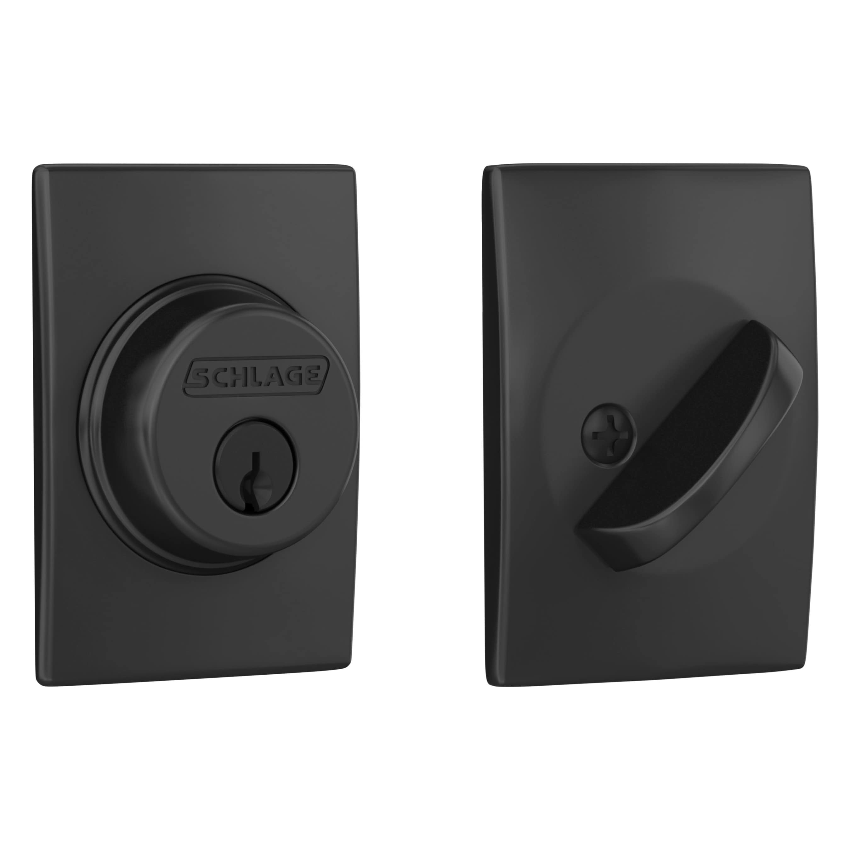 Schlage B60 Century Matte Black Single Cylinder Deadbolt