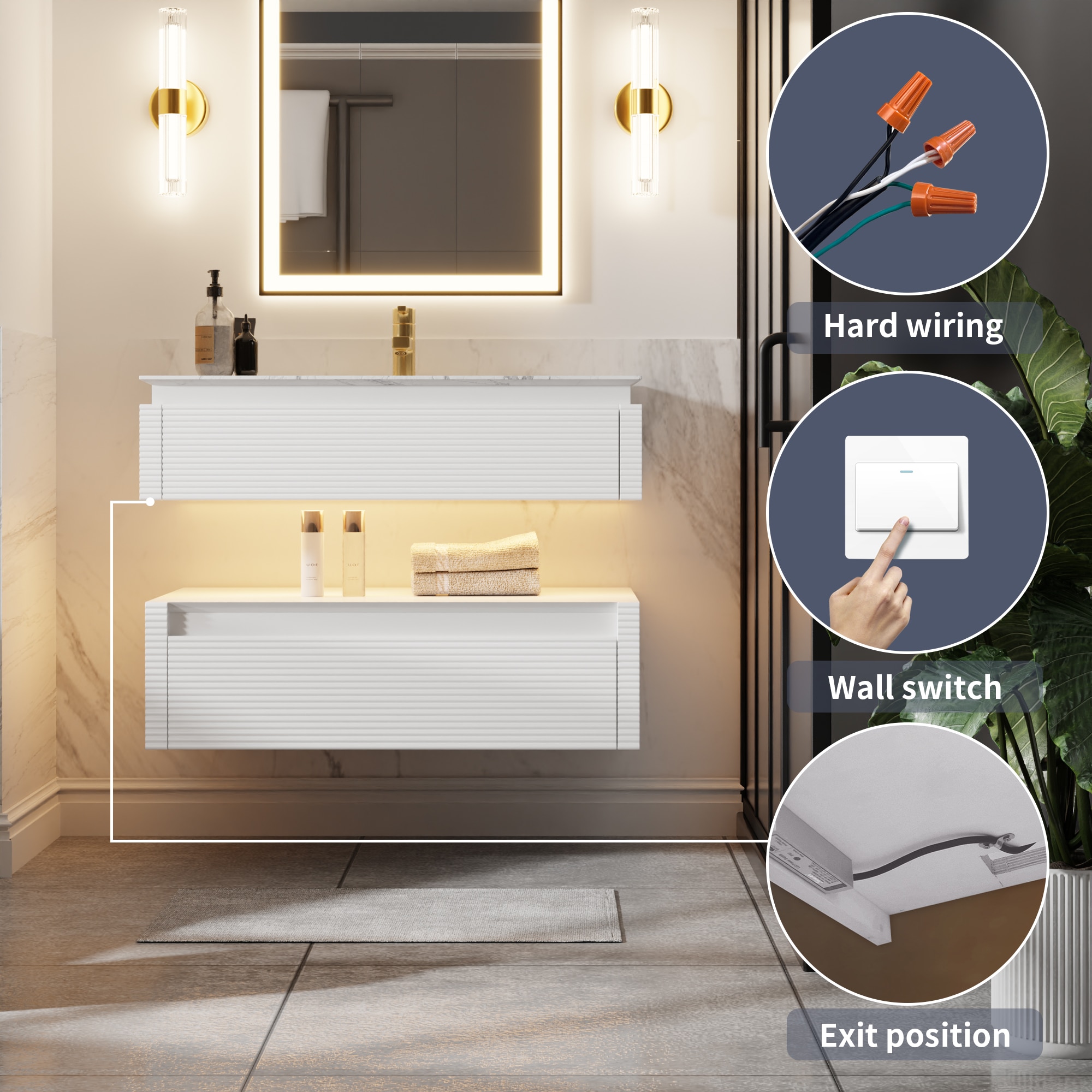 ExBrite SC3620V12WH Bath-Vanity-Combo - View #6
