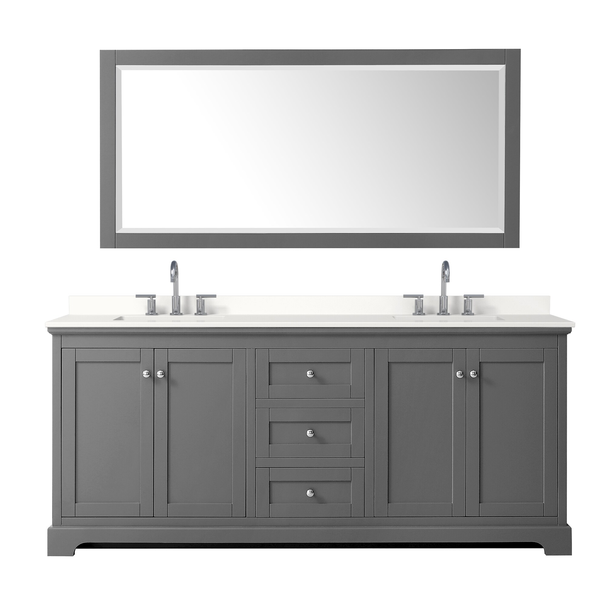 Wyndham Collection WCV232380DKGWQUS3M70 Bath-Vanity-Combo - View #2