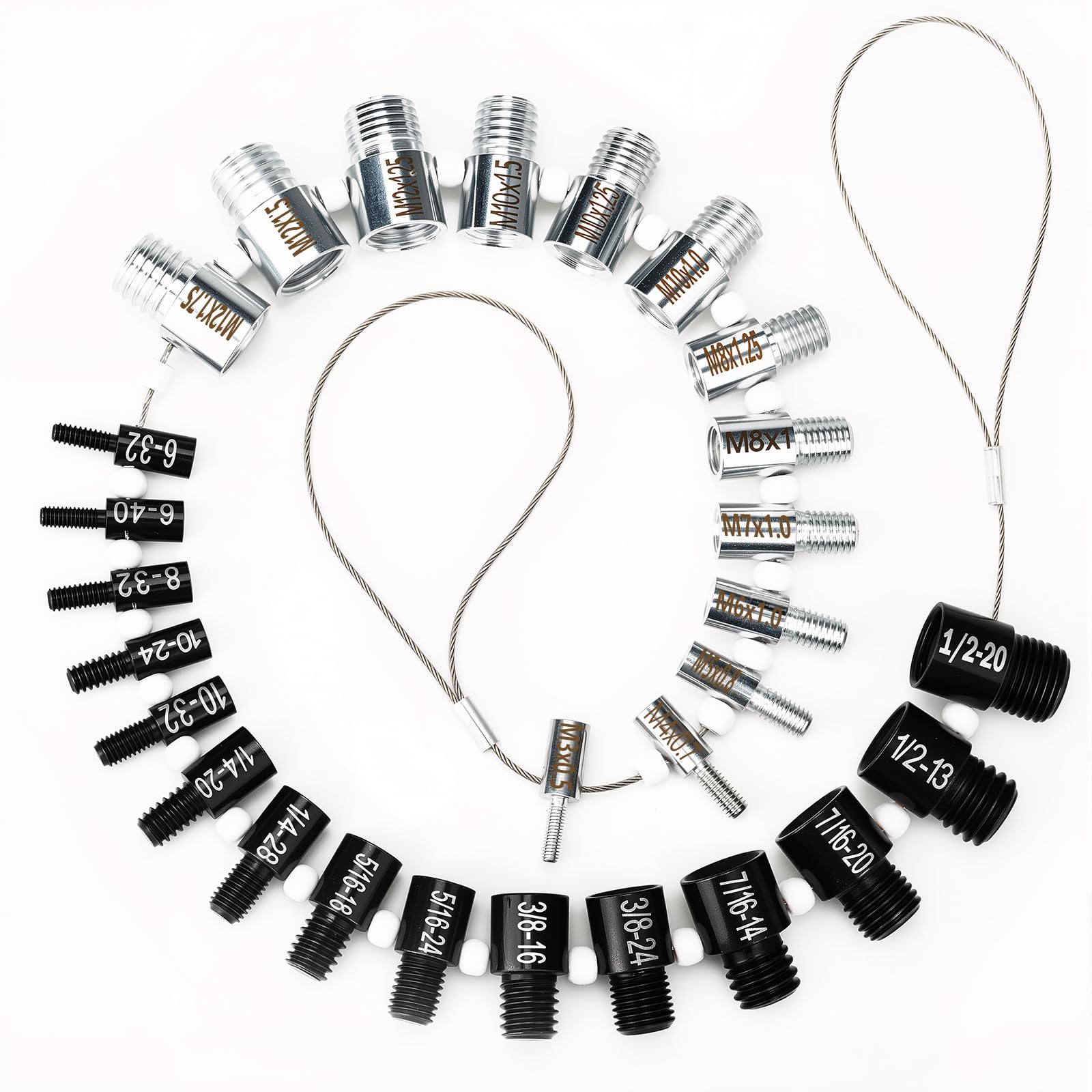 Linder Group Inc 28 Piece Nut and Bolt Thread Checker Gauge Set Stainless Steel SAE Inch and Metric Size Identifier Tool for Screws Fasteners Hardware #L3EO3TAG
