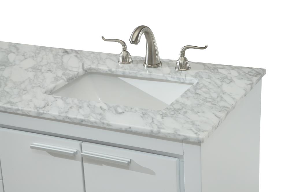Elegant Decor First Impressions 60-in White Undermount Double Sink ...