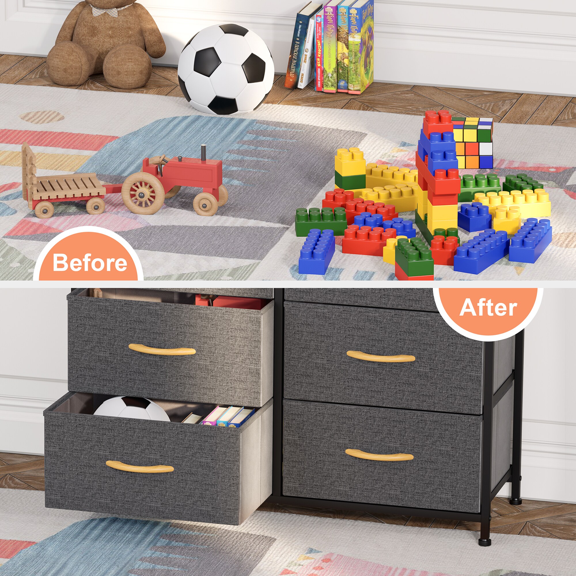 Crestlive Products Dresser storage tower Gray 8-Drawer Combo in the  Dressers department at