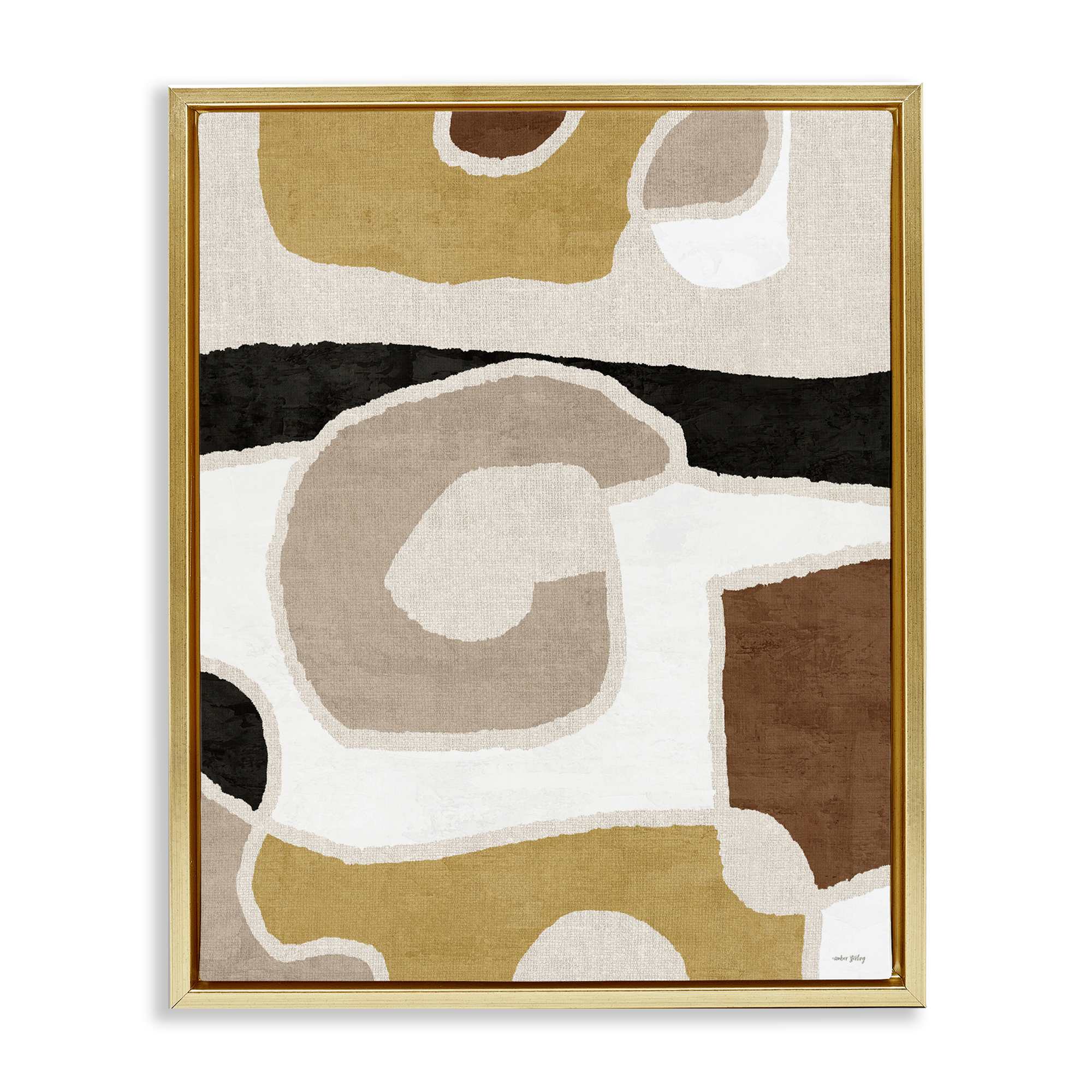 Stupell Industries BT-586-FFG-24X30 Earthy Boho Geometrics Floating Frame design by Amber Sterling