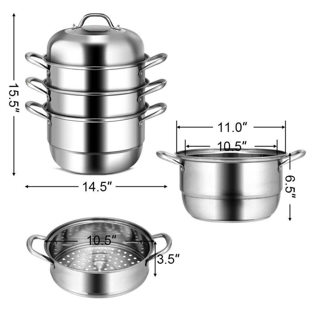 Oster Hali Stainless Steel Steamer Set with Lid