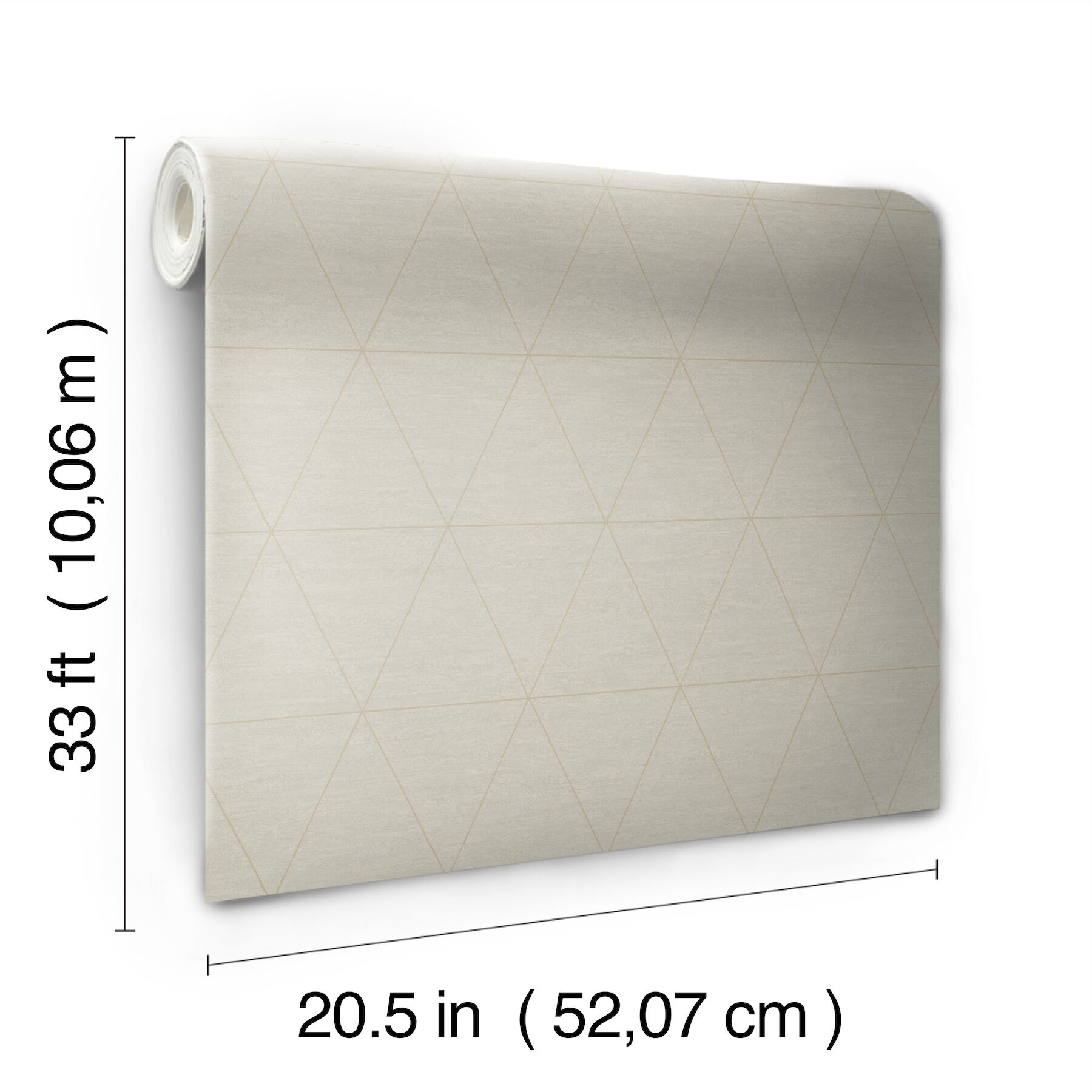 York Wallcoverings OM3614 56.4-sq ft Taupe Non-woven Geometric Prepasted Water Activated Paste Wallpaper