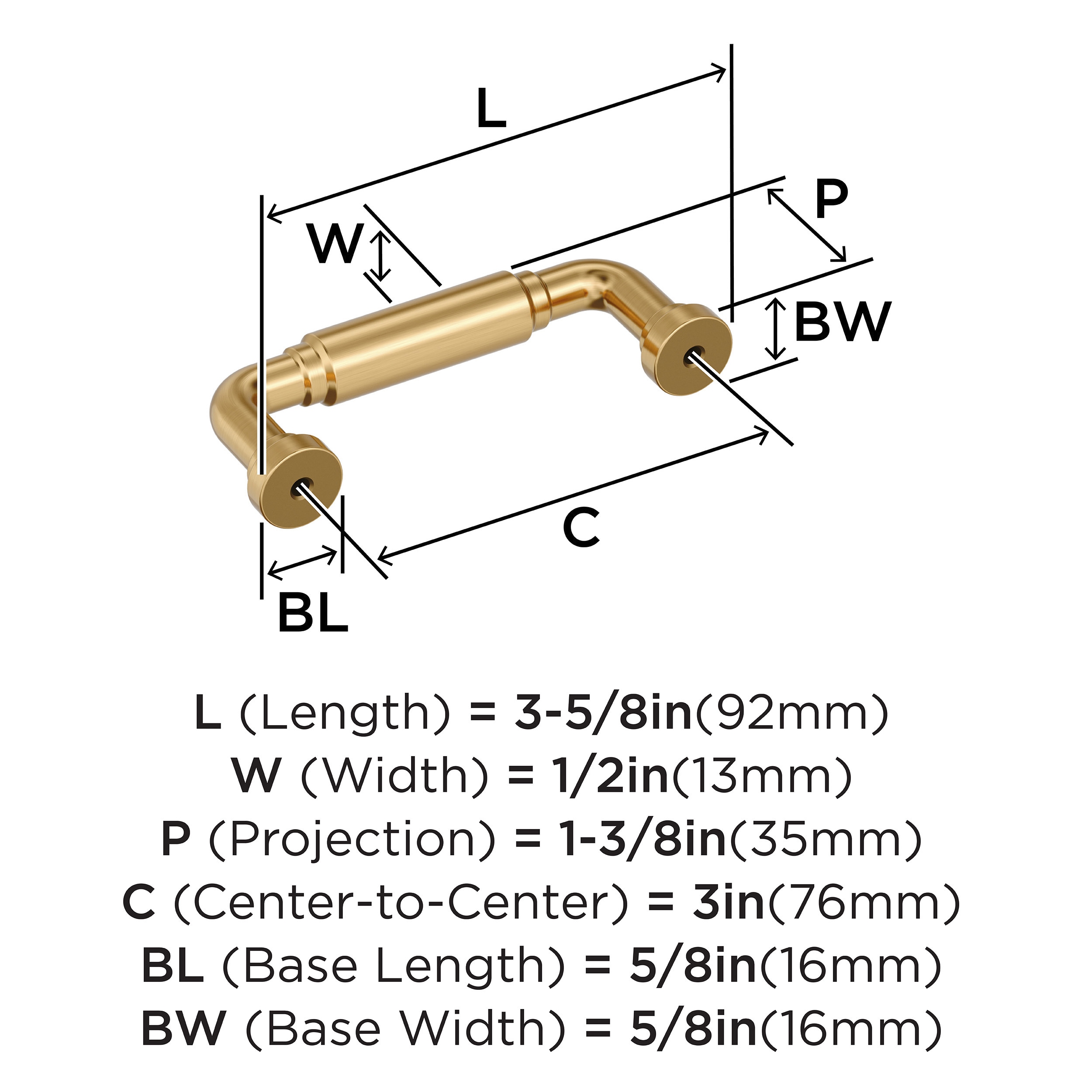 Amerock BP37661CZ Cabinet-Pulls - View #4