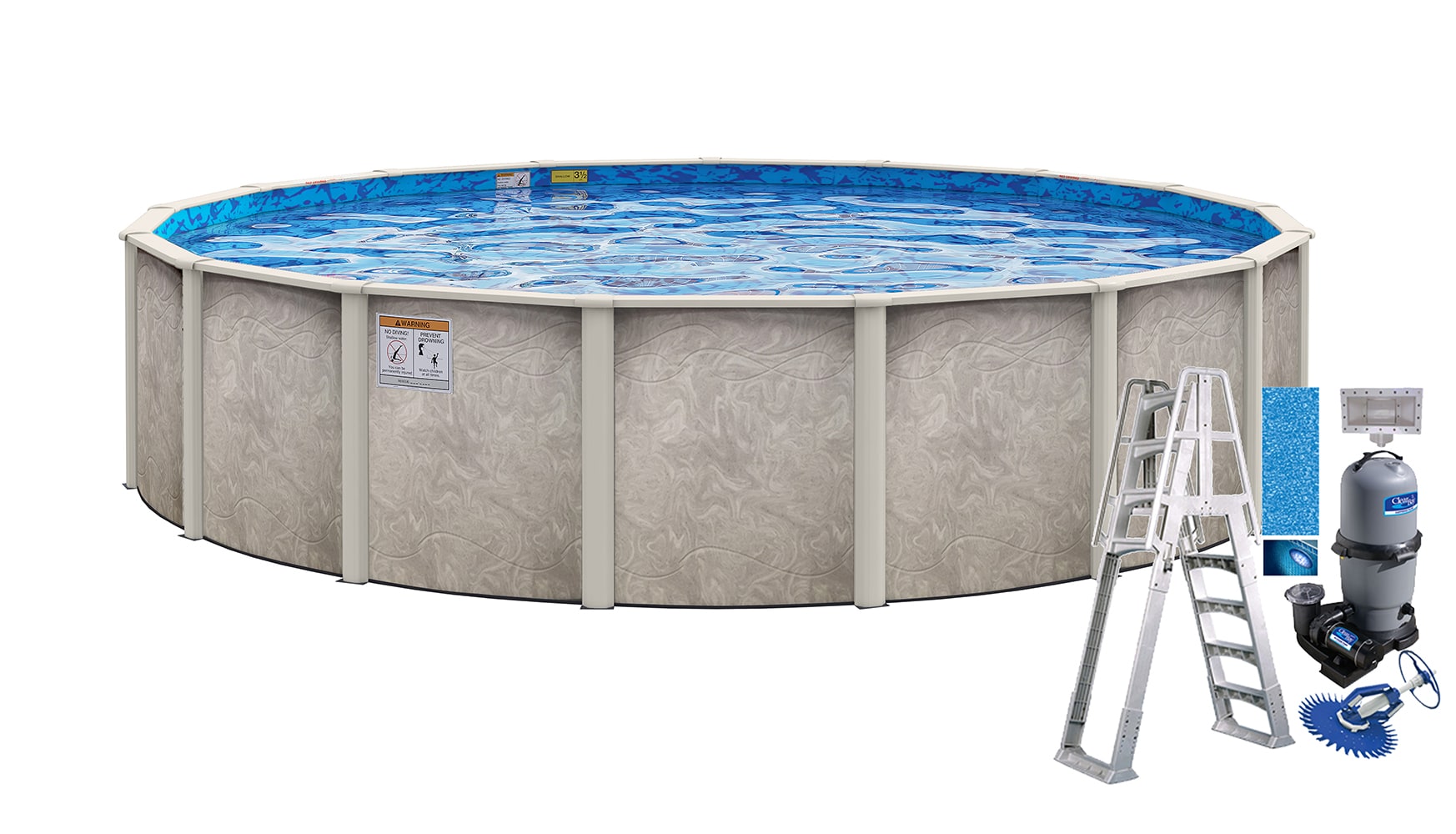Giraund Xxx Video - Lomart Embassy Luxury Package 27-ft x 54-in Steel Wall Panels Round Above- Ground Pool with Filter Pump and Ladder in the Above-Ground Pools  department at Lowes.com