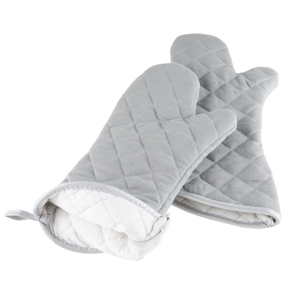 Lavish Home Silicone Gray Oven Mitts with Quilted Lining (2-Pack) M036904 -  The Home Depot