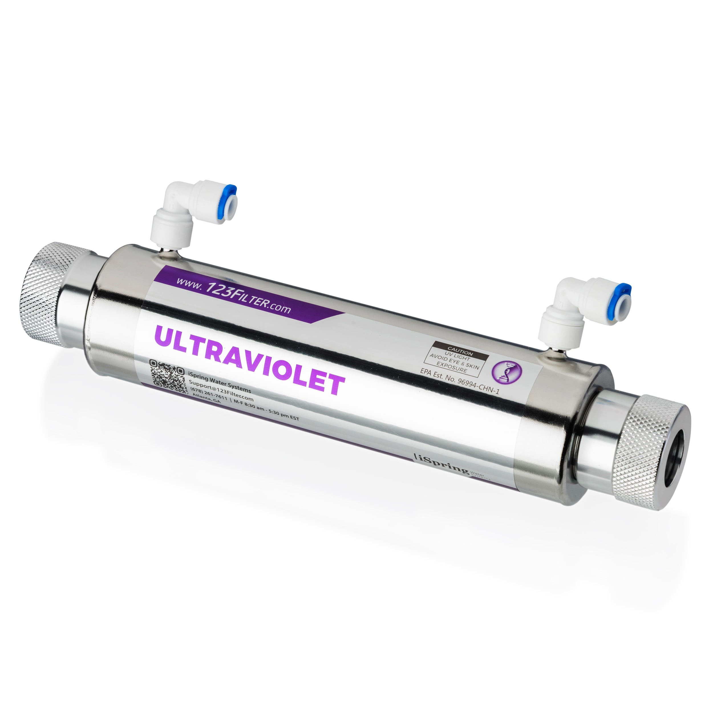iSpring UVF11A UV Disinfection Sterilizer Water Filter with Smart Flow