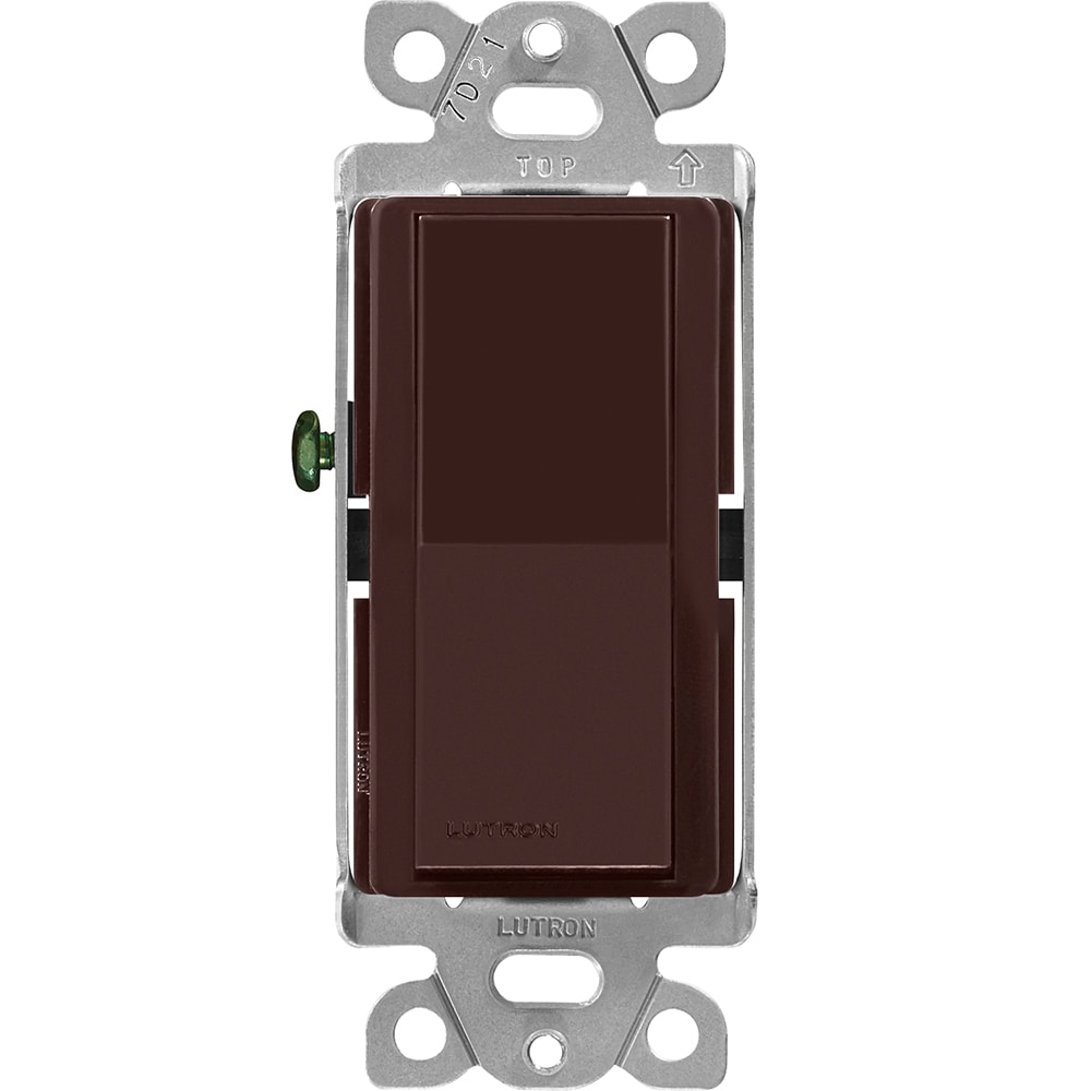 Lutron CA-1PS-BR Claro 15-amp Single-pole Rocker Master Light Switch , Brown