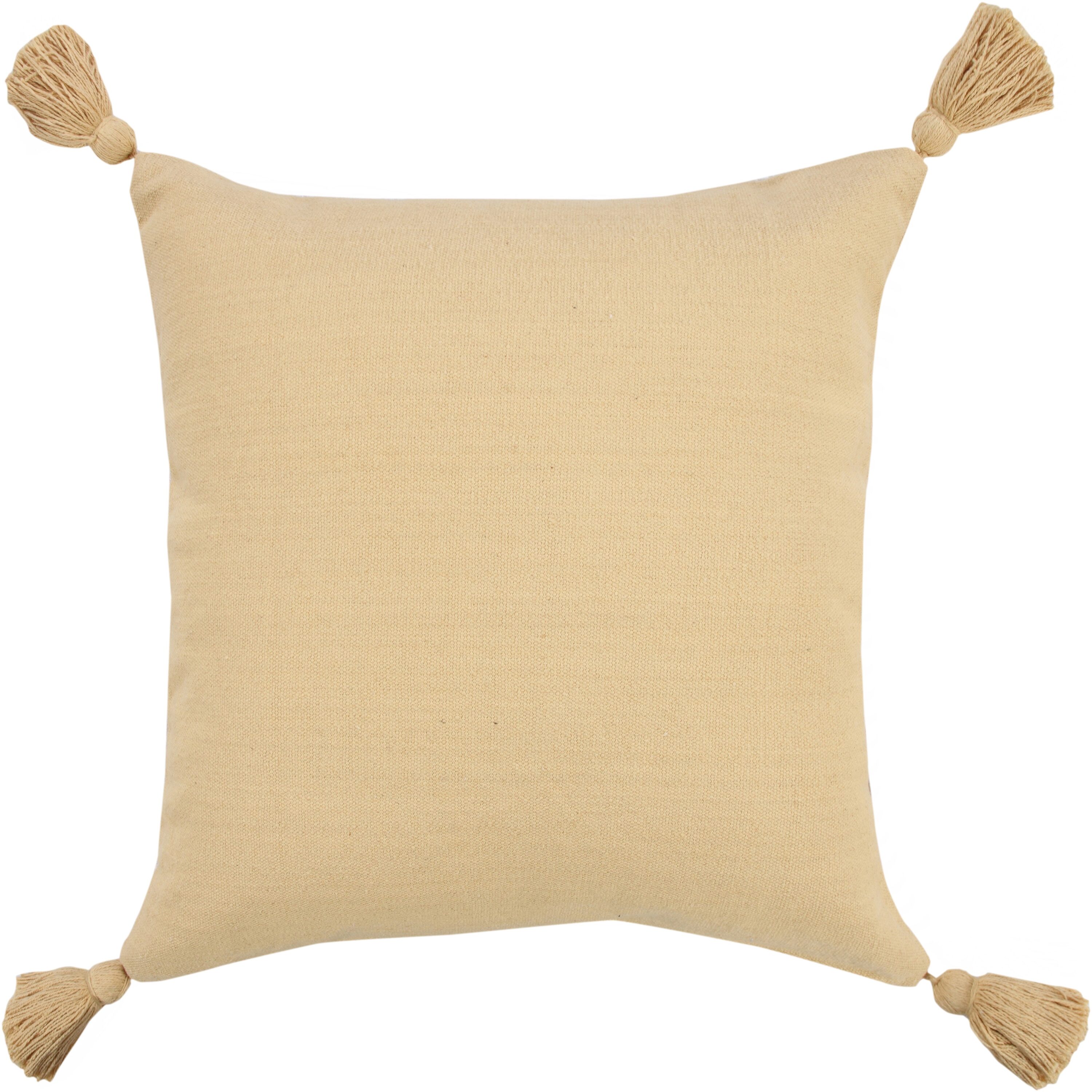 LR Home Stacy Garcia 20-in x 20-in Ochre/Ivory Indoor Decorative Pillow in Yellow | 3752A0590304J8