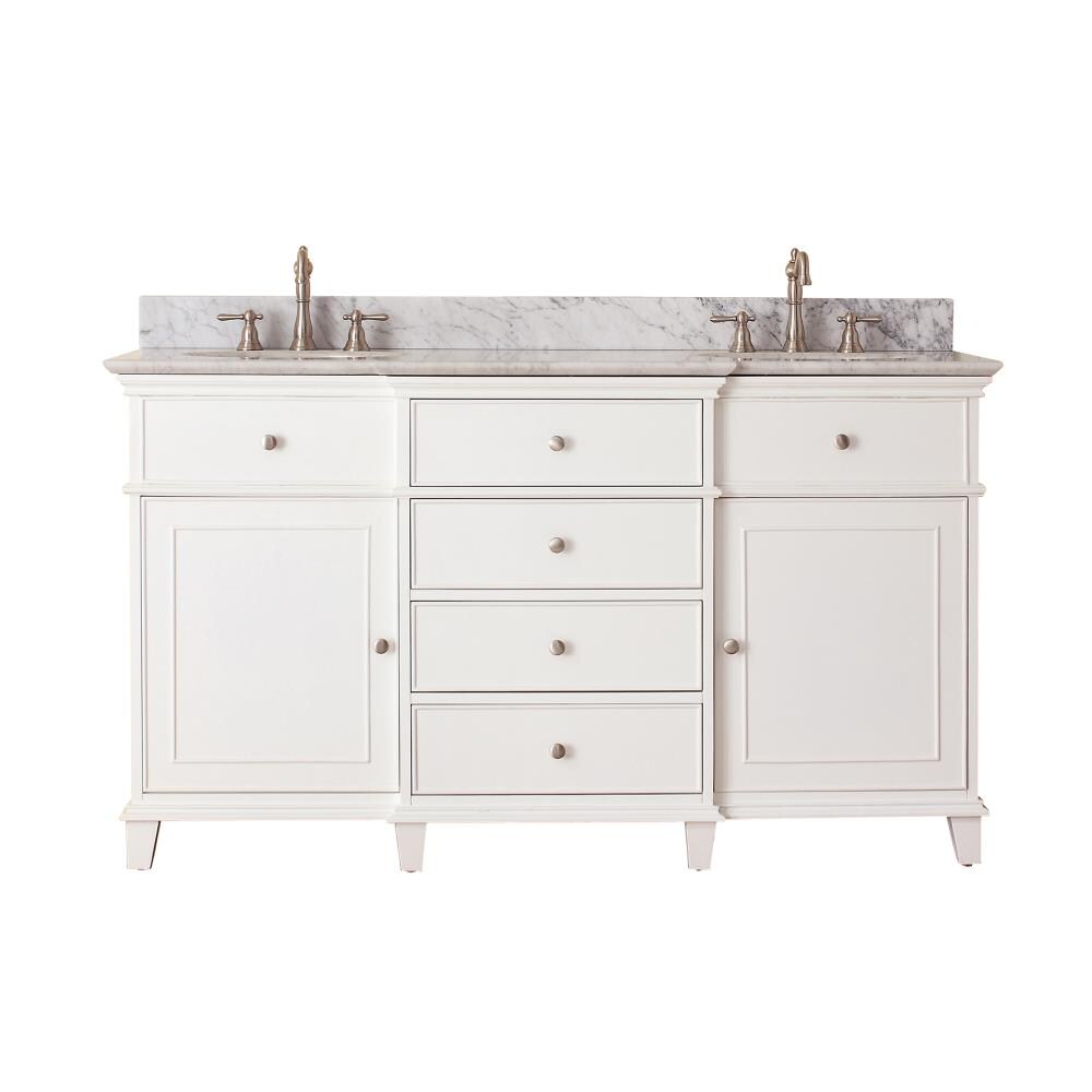 Avanity Windsor 72-in White Bathroom Vanity Cabinet
