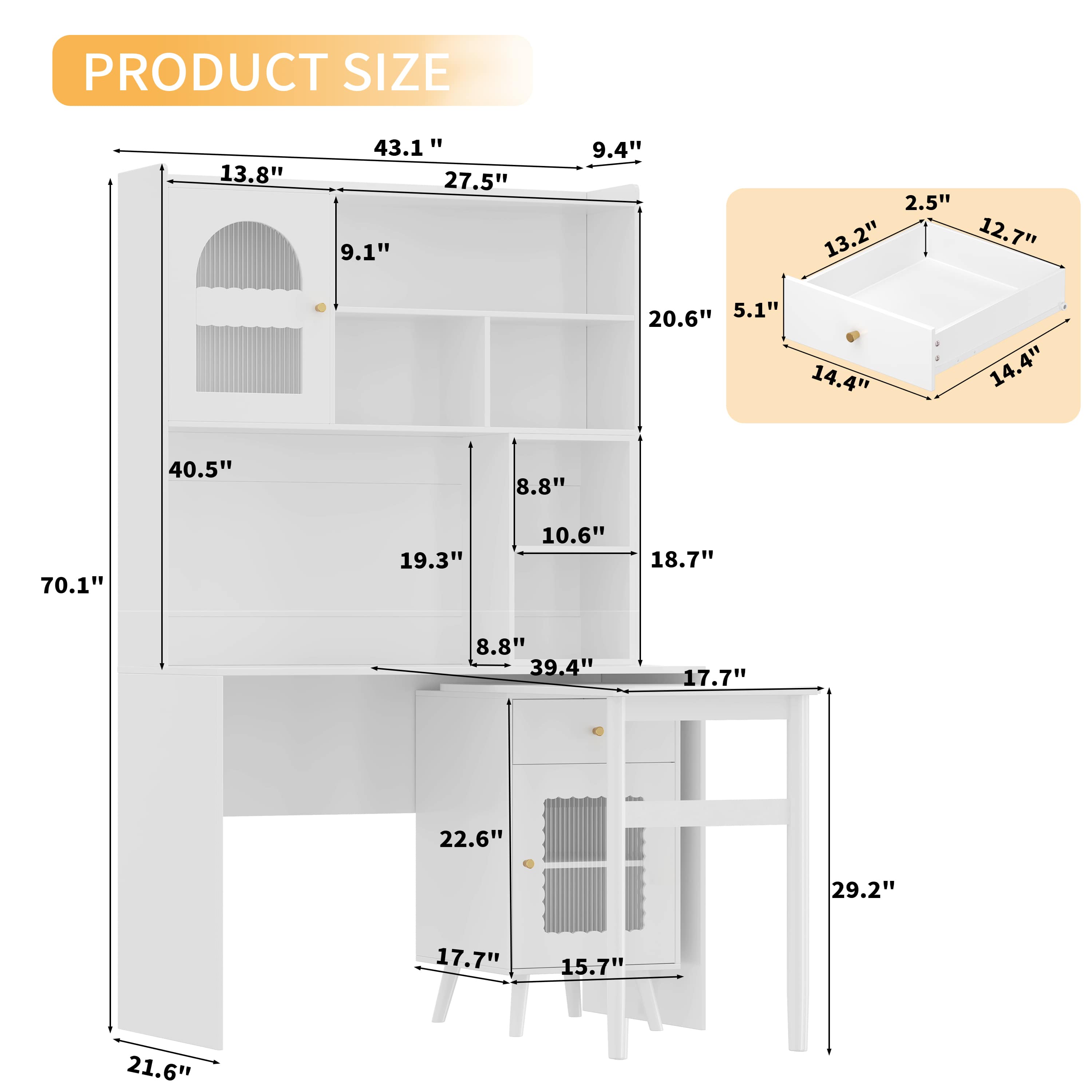Vynxaria LESX1475-DJDK-ZZ025 desks - View #5