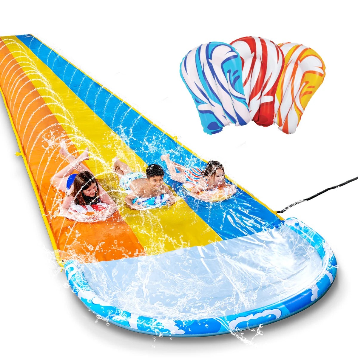 Joyfy 22.5ft Triple Water Slide with 3 Boogie Boards #40824-B