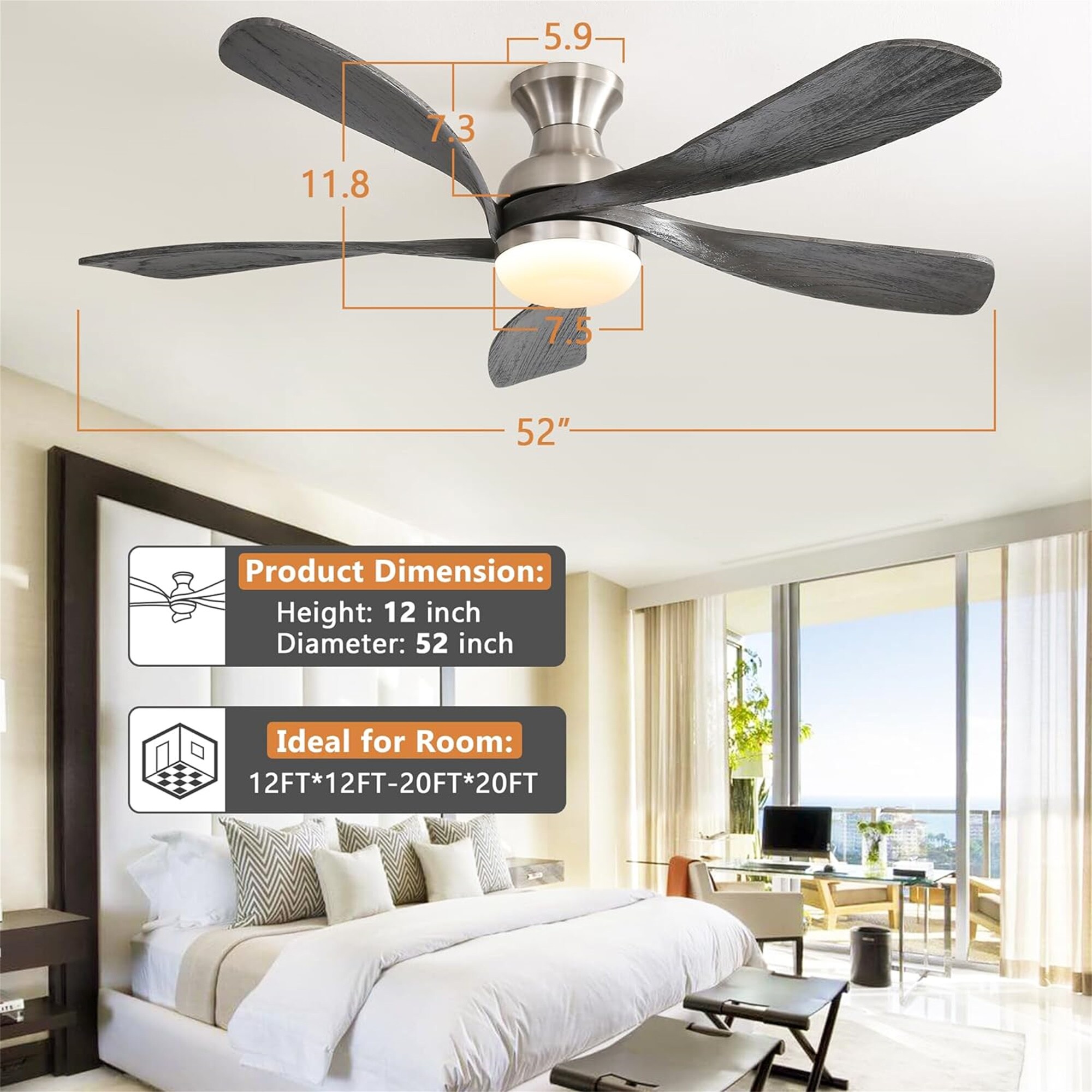 BABOOM BOM-P147643-OR Ceiling-Fans - View #2