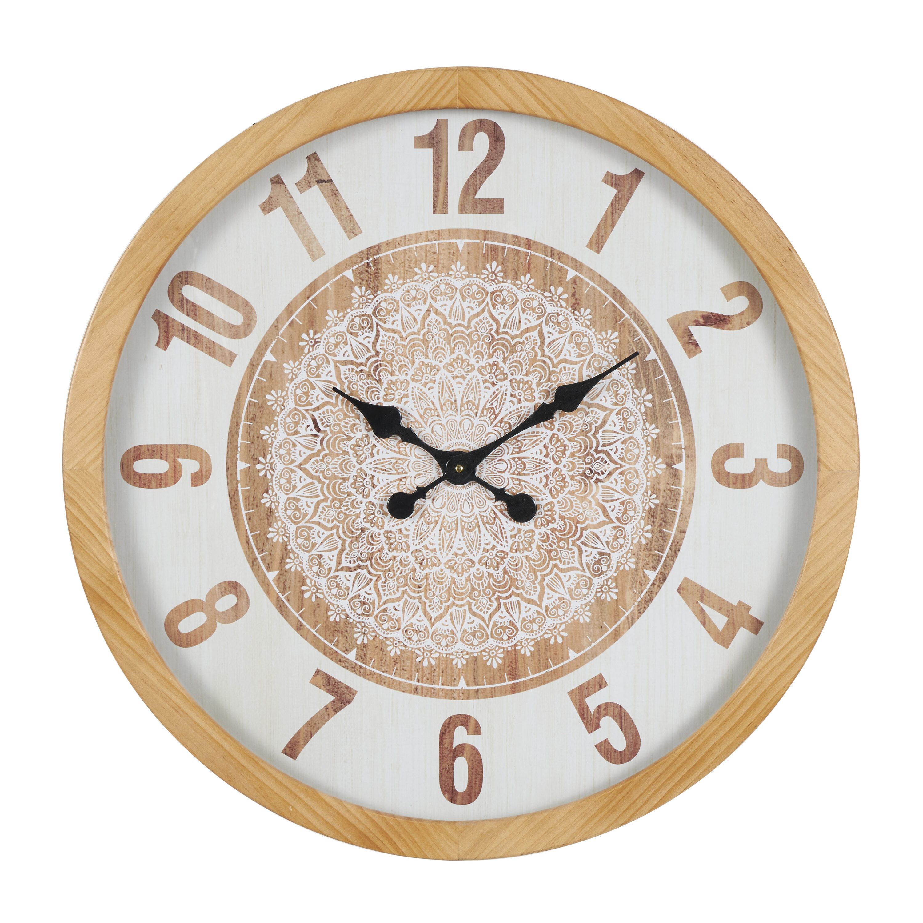 Selene Round Metal Modern Farmhouse Wall Clock - 30.5