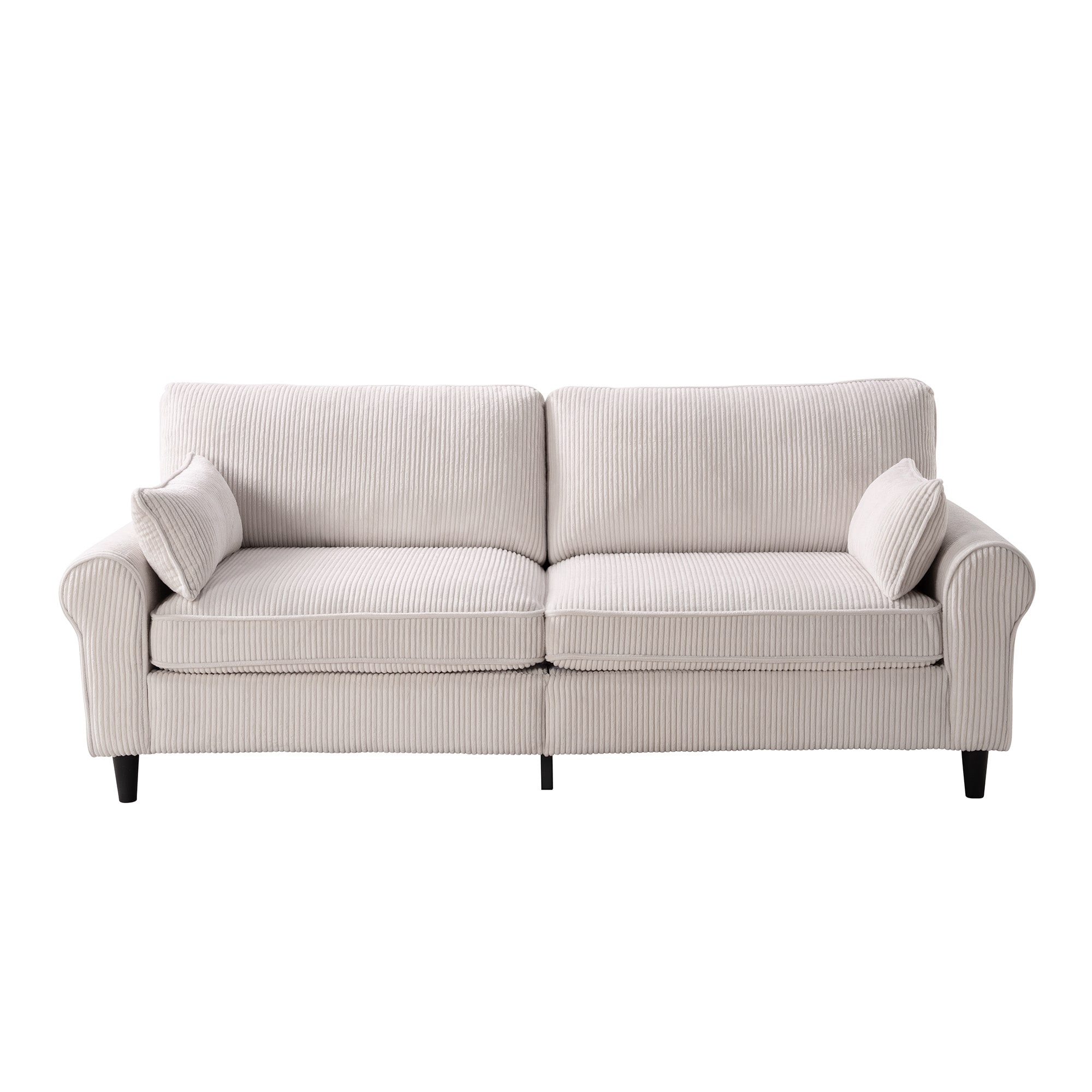 Clihome - 80.7-in W Modern White 2-seater Loveseat