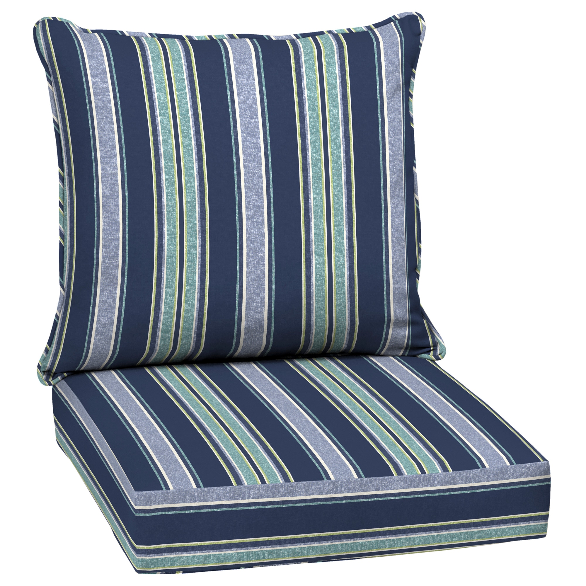 Santorini Blue Polka Dot 2 Seater Garden 4 Foot Wooden Bench Seat Pad Cushion 