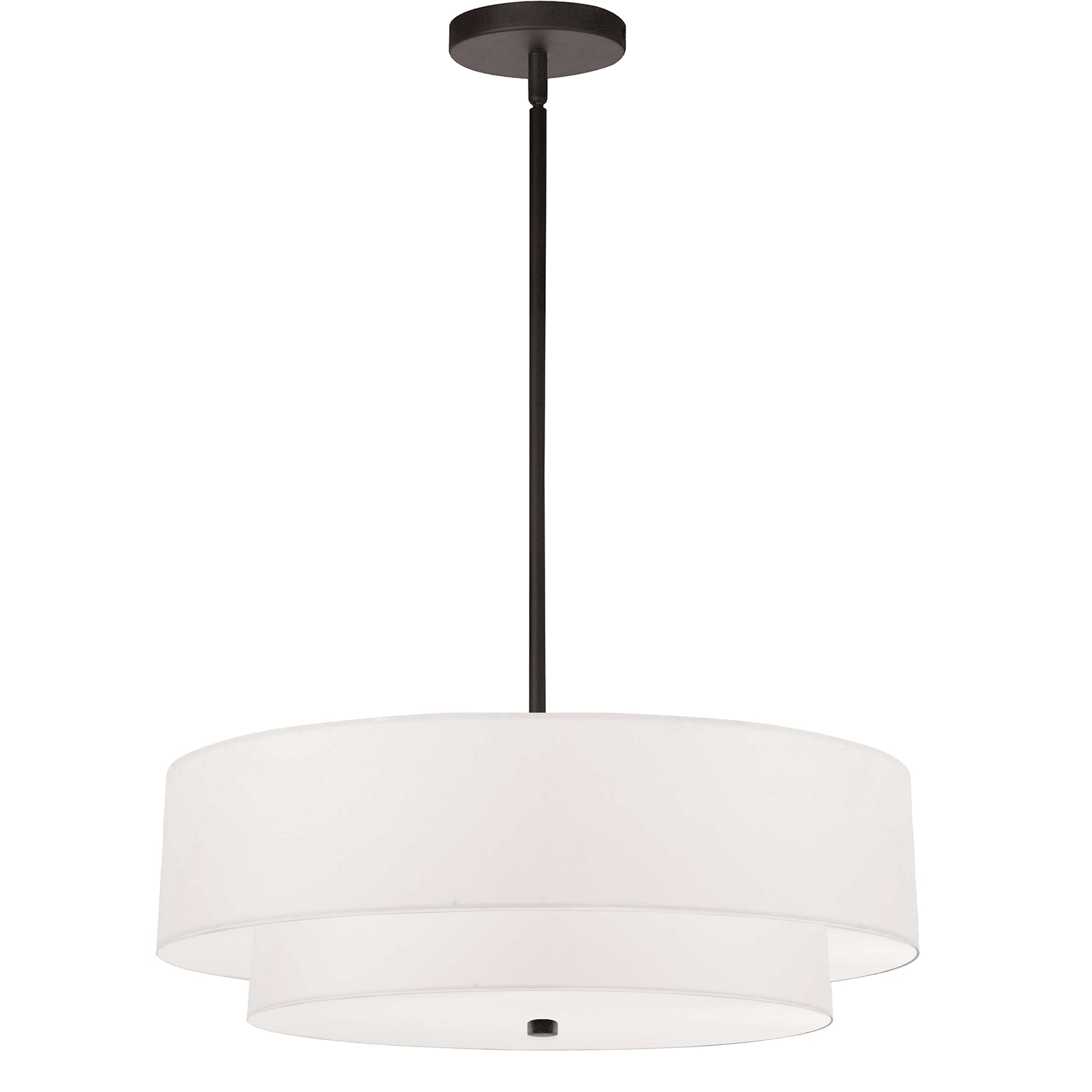 Dainolite Everly 4-Light Black Transitional Drum Medium Hanging Pendant ...