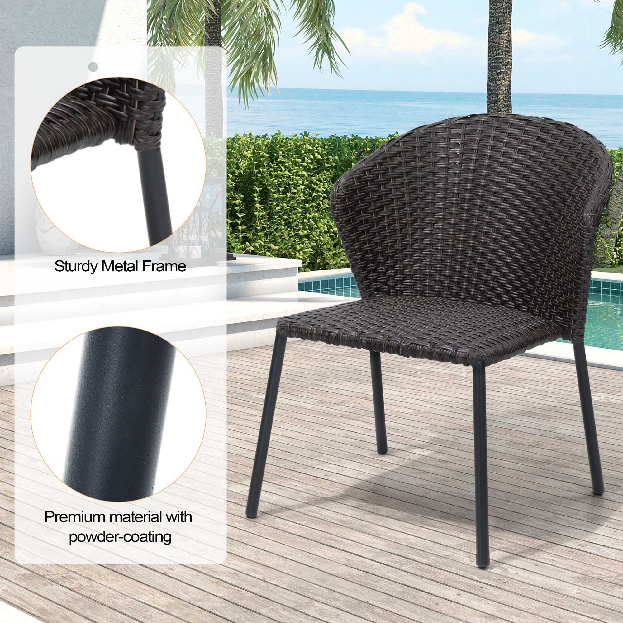 Crestlive Products CL-DC207BRN-2 Patio-Chairs - View #5