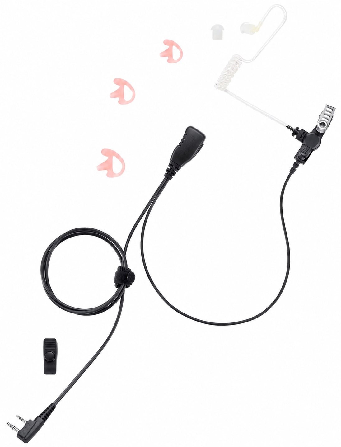 Phyfalip Earpiece with PTT Mic Compatible for Kenwood Baofeng SAMCOM BTECH Retevis Walkie Talkies Radios and BF F8HP UV 82HP UV 5R UV82 UV82C #LPF0730P068