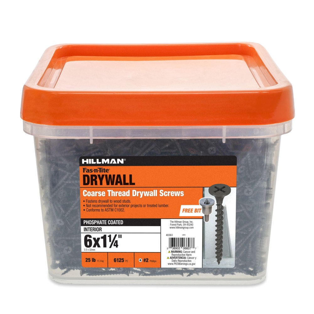 Fas-n-Tite #6 x 1-1/4-in Bugle Coarse Thread Drywall Screws 25-lb ( 6125 -Pack )
