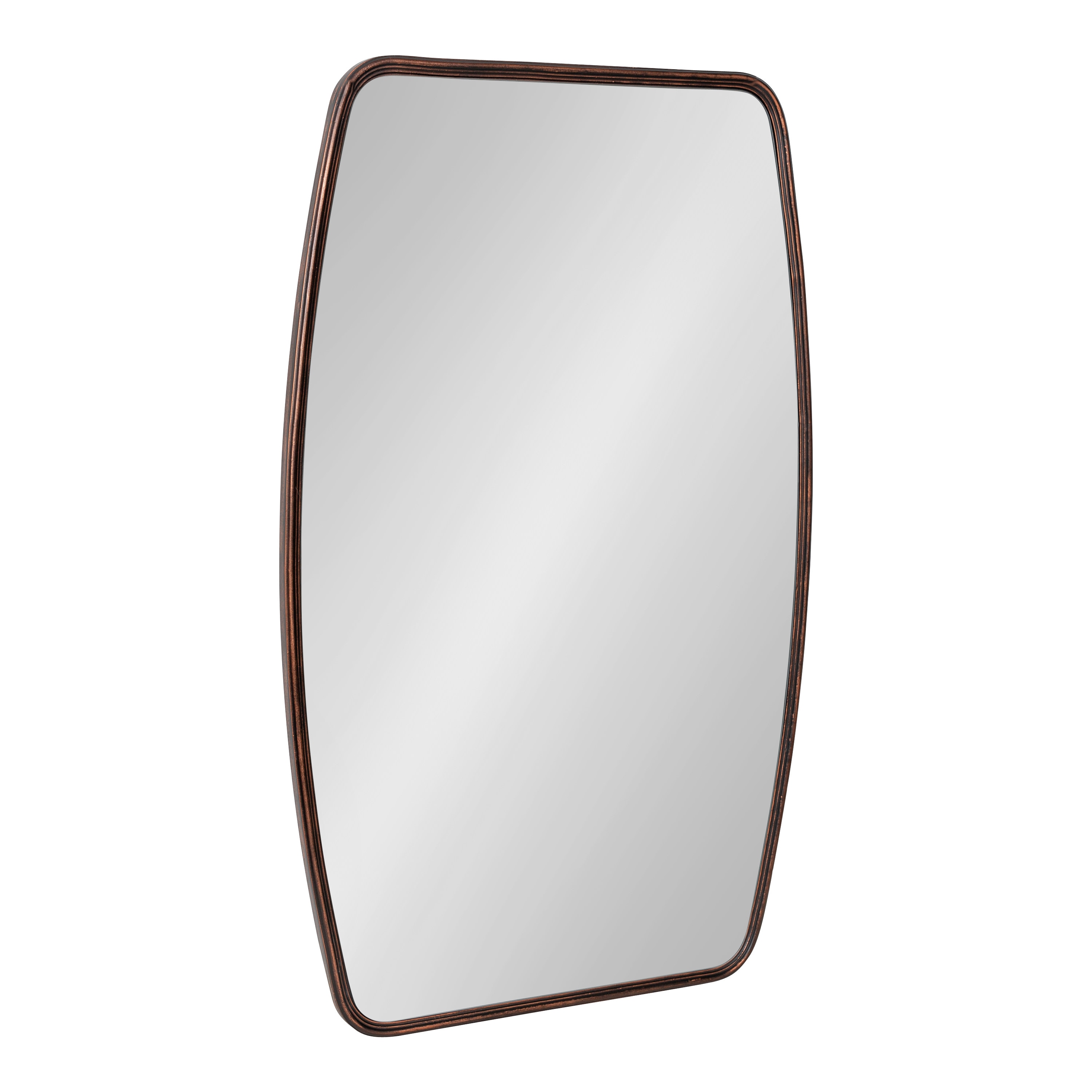 Kate and Laurel 219752 Caskill 20-in W x 30-in H Rectangle Bronze Framed Wall Mirror