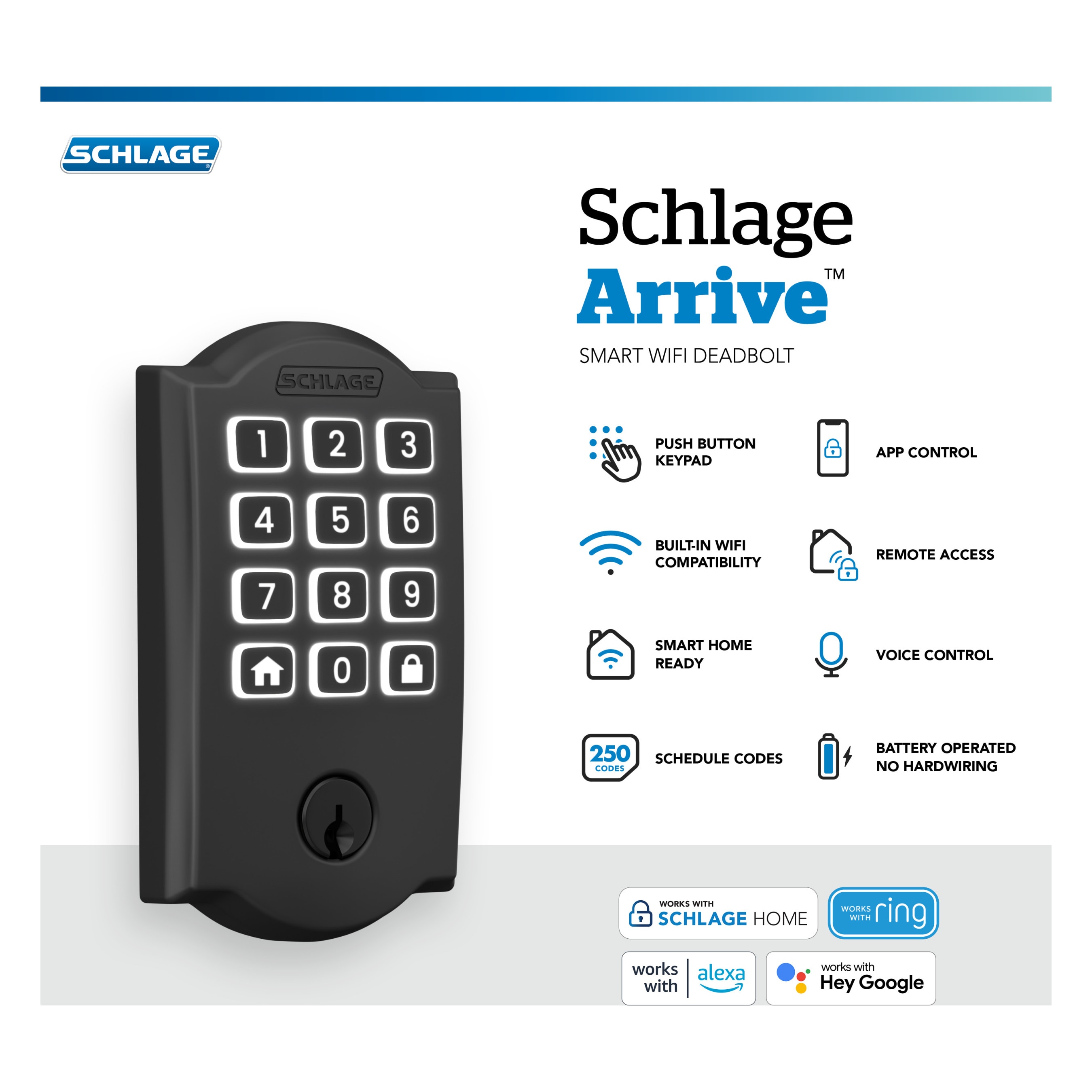 Schlage BE459WB V CAM 622 Electronic-Door-Locks - View #2