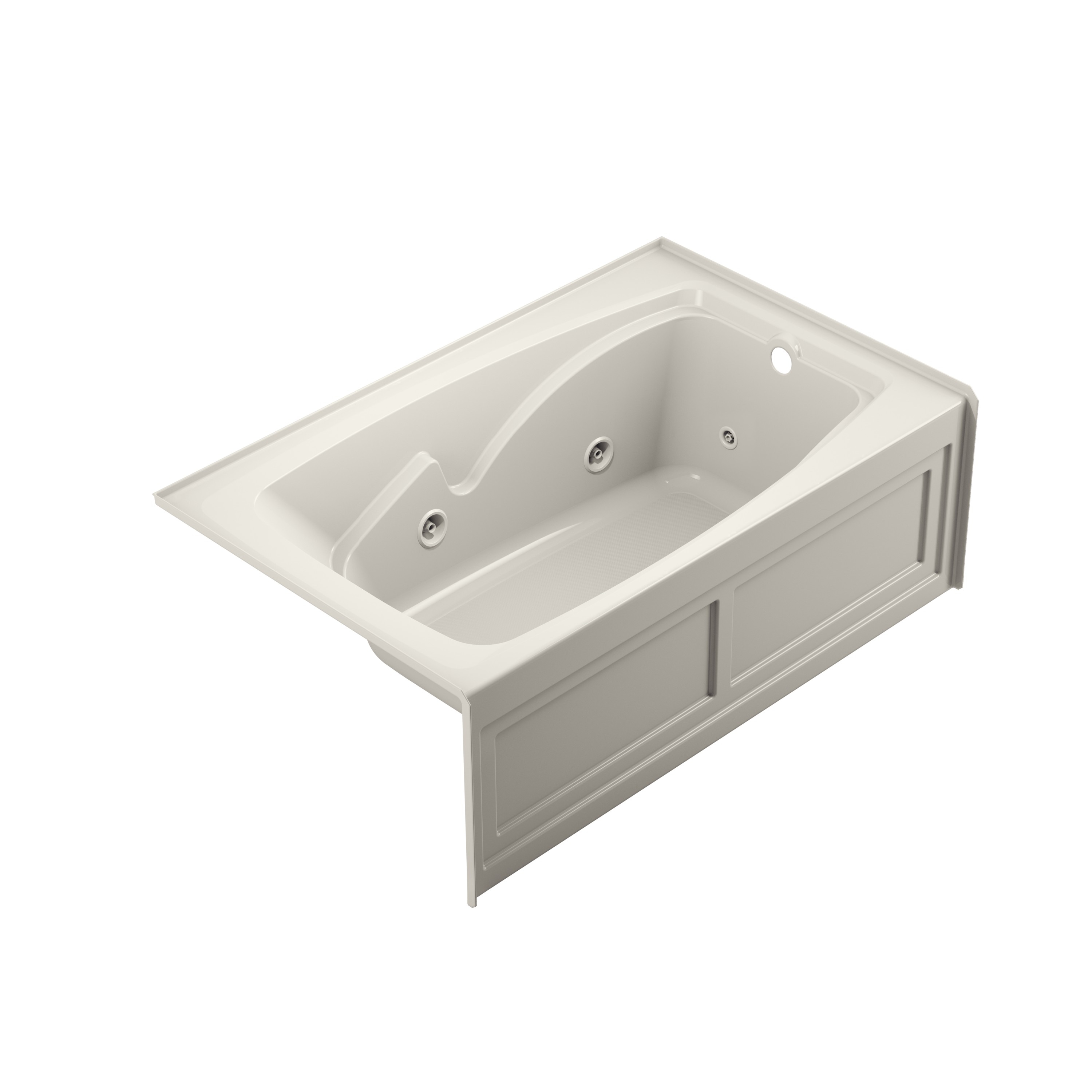 Jacuzzi NH21969 CETRA 36-in x 60 Oyster Acrylic Rectangular Alcove Whirlpool tub ( Right Drain )