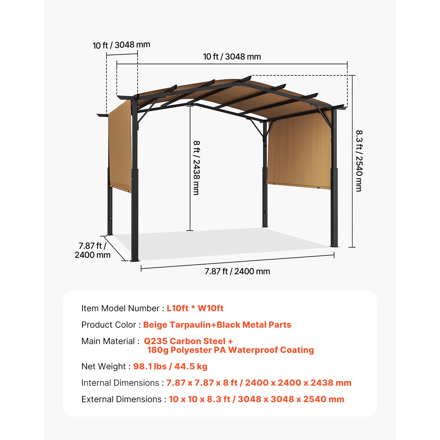 LOVMOR SF-W-T3342P480907 Pergolas-2 - View #4