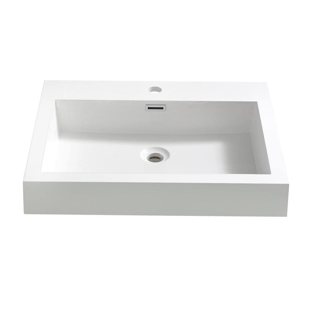 allen + roth White Drop-In Rectangular Traditional Bathroom Sink (21.26-in  x 18.5-in) at