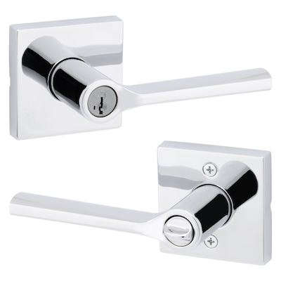 Lisbon Polished Chrome Square Passage Hall/Closet Door Lever Lisbon Polished Chrome Square Passage Hall/Closet Door Lever