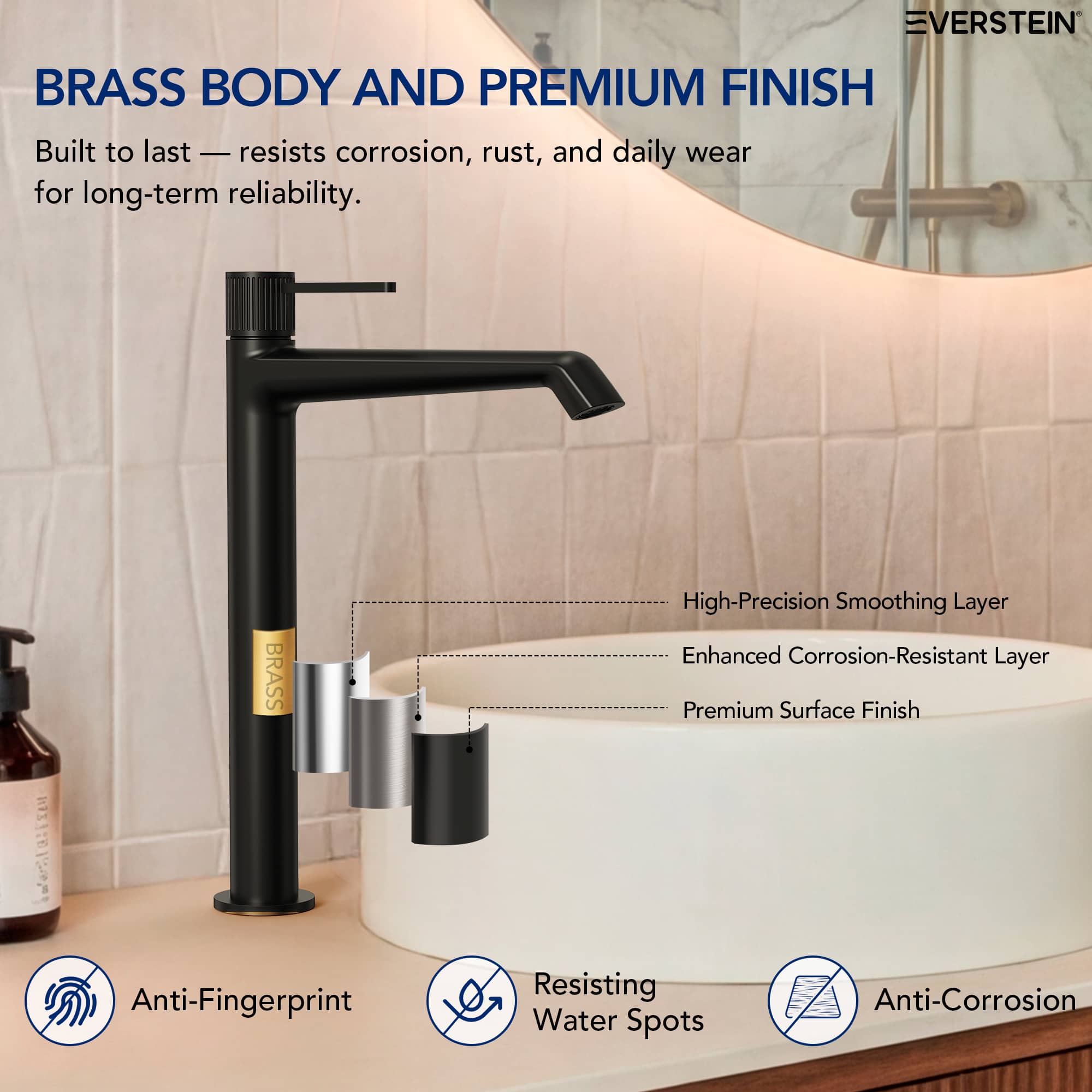 EVERSTEIN SFS-1314B-BK Lavatory-Faucets - View #6
