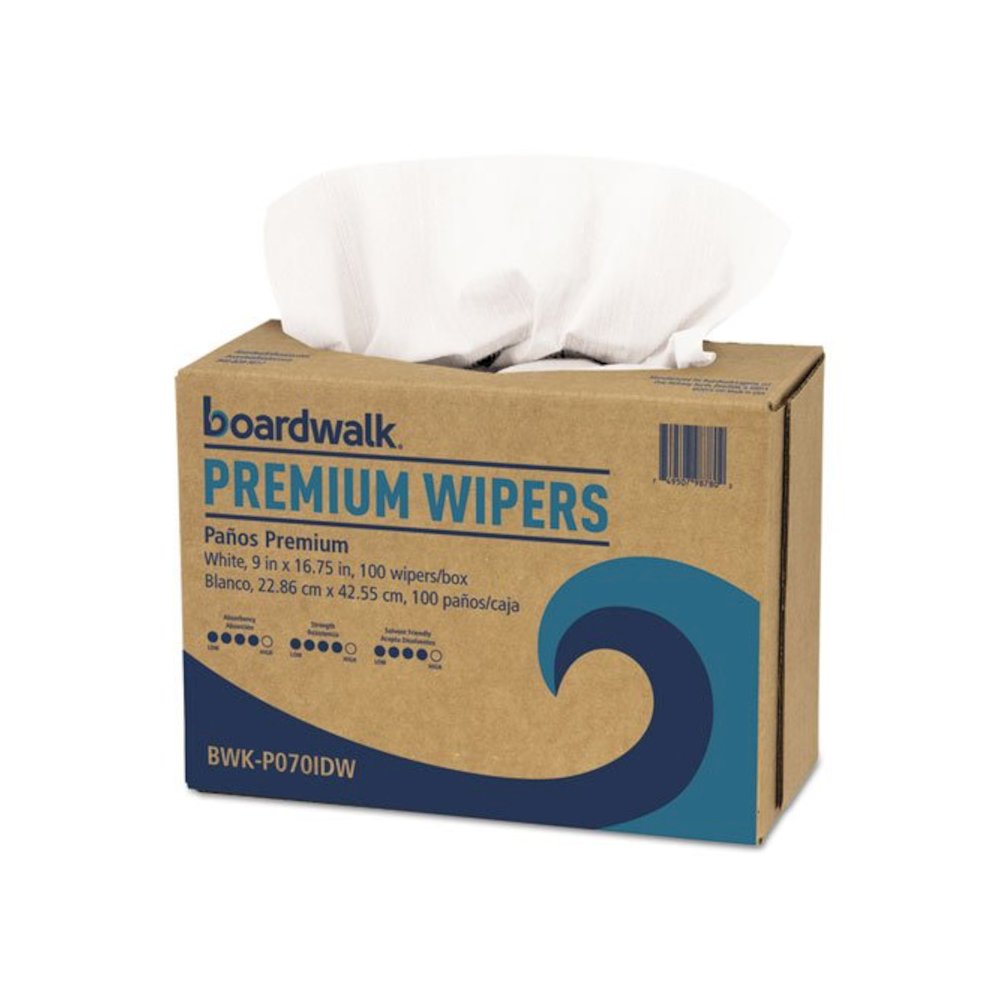 Boardwalk Hydrospun Wipers White 9 x 16 3/4 10 Pack Dispensers of 100 1000/Carton