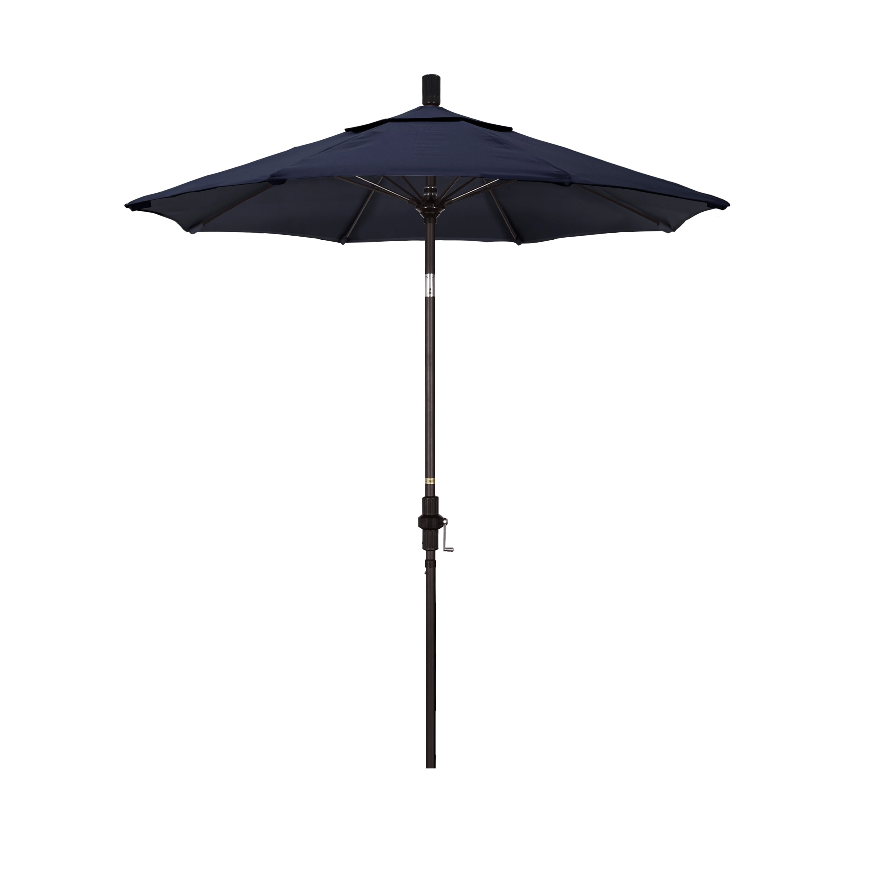 California Umbrella GSCUF758117-5439 7.5-ft Aluminum Blue Auto-tilt Market Patio Umbrella