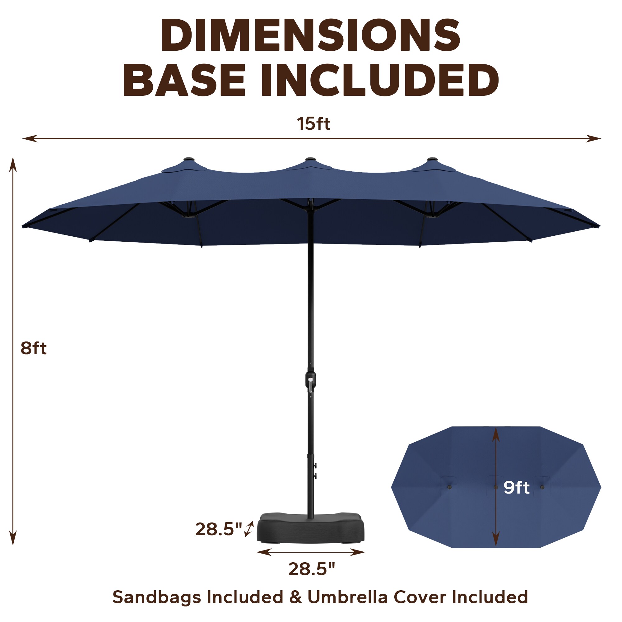 Gardenbee HGL-E16-DKB Umbrellas-2 - View #7