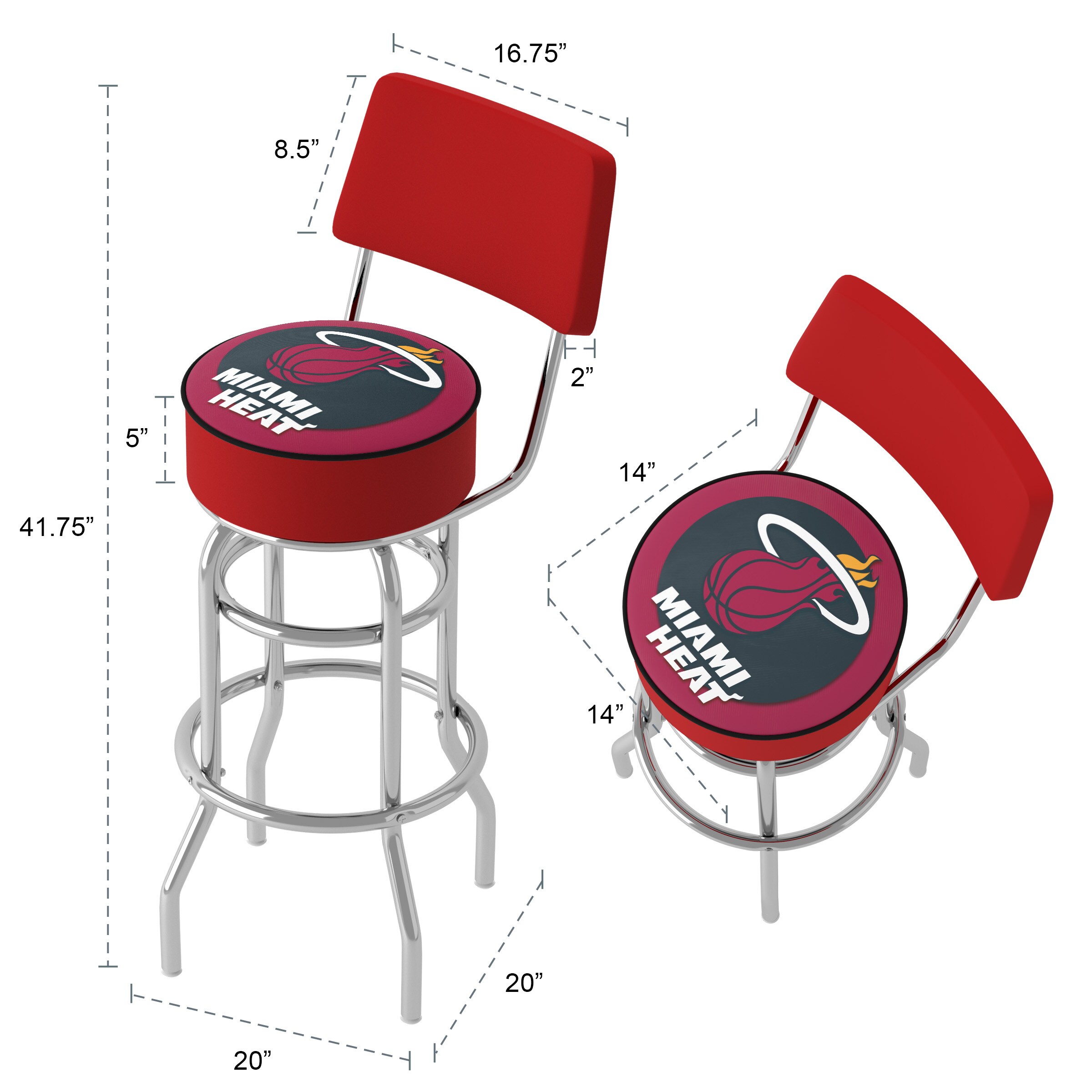 Trademark Gameroom NBA1100-MH-TWN stools - View #6