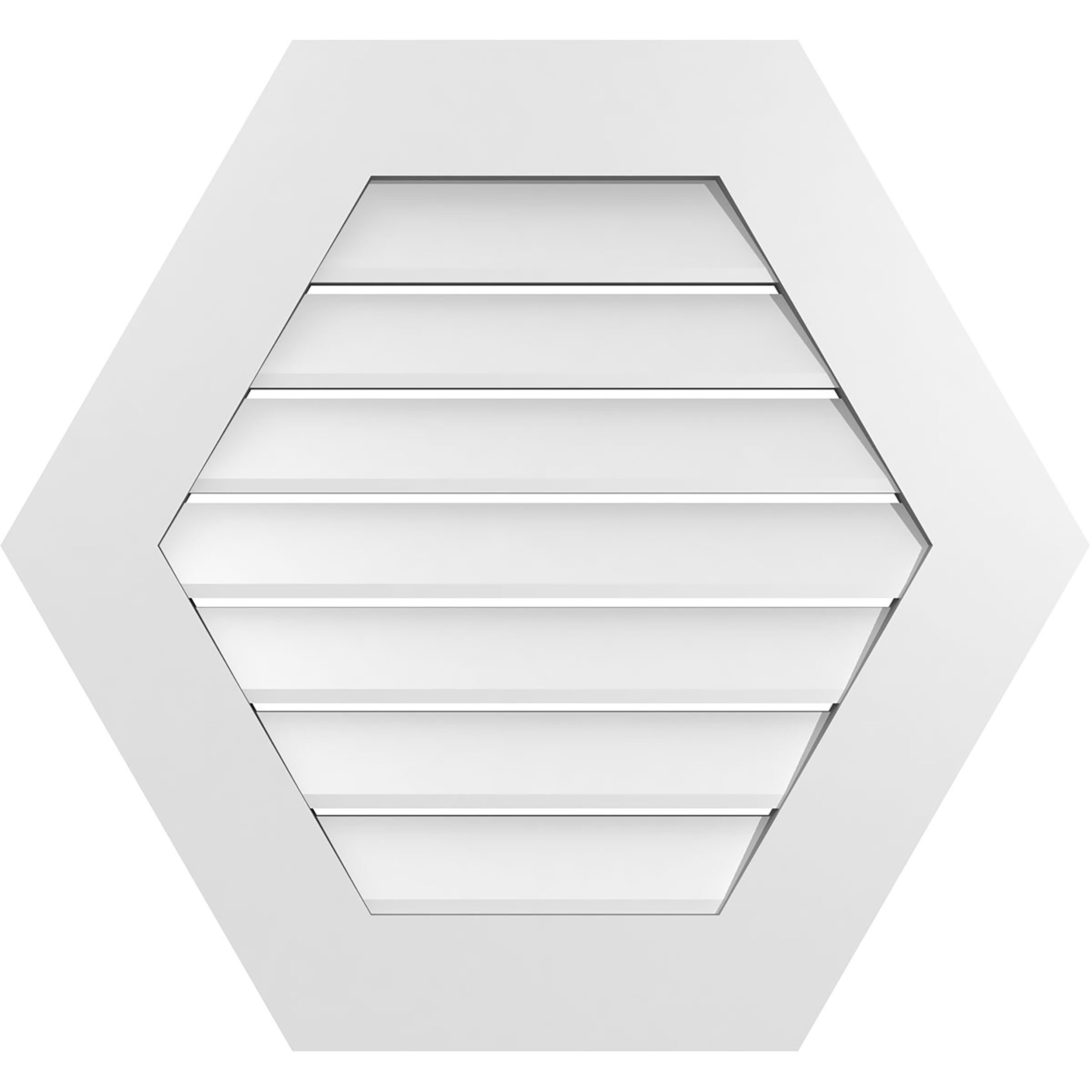 Ekena Millwork GVPHP28X2601SF 28-Inches x 26-Inches Off-white Peaked PVC Gable Louver Vent