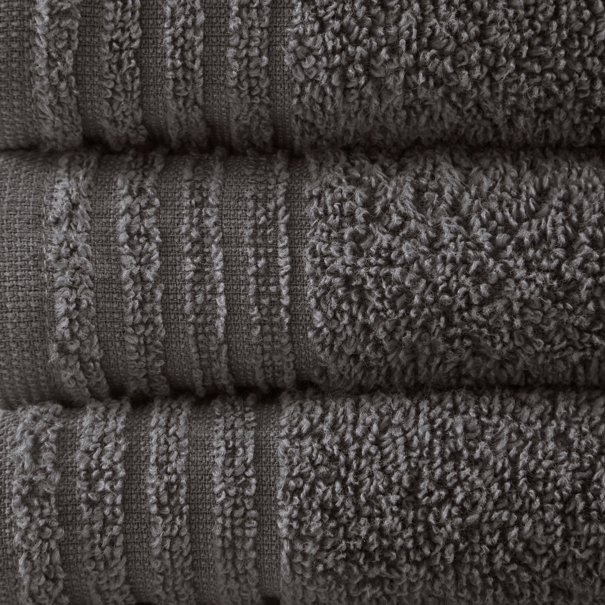 Gray Cotton Quick Dry 12-Piece Bath Towel Set
