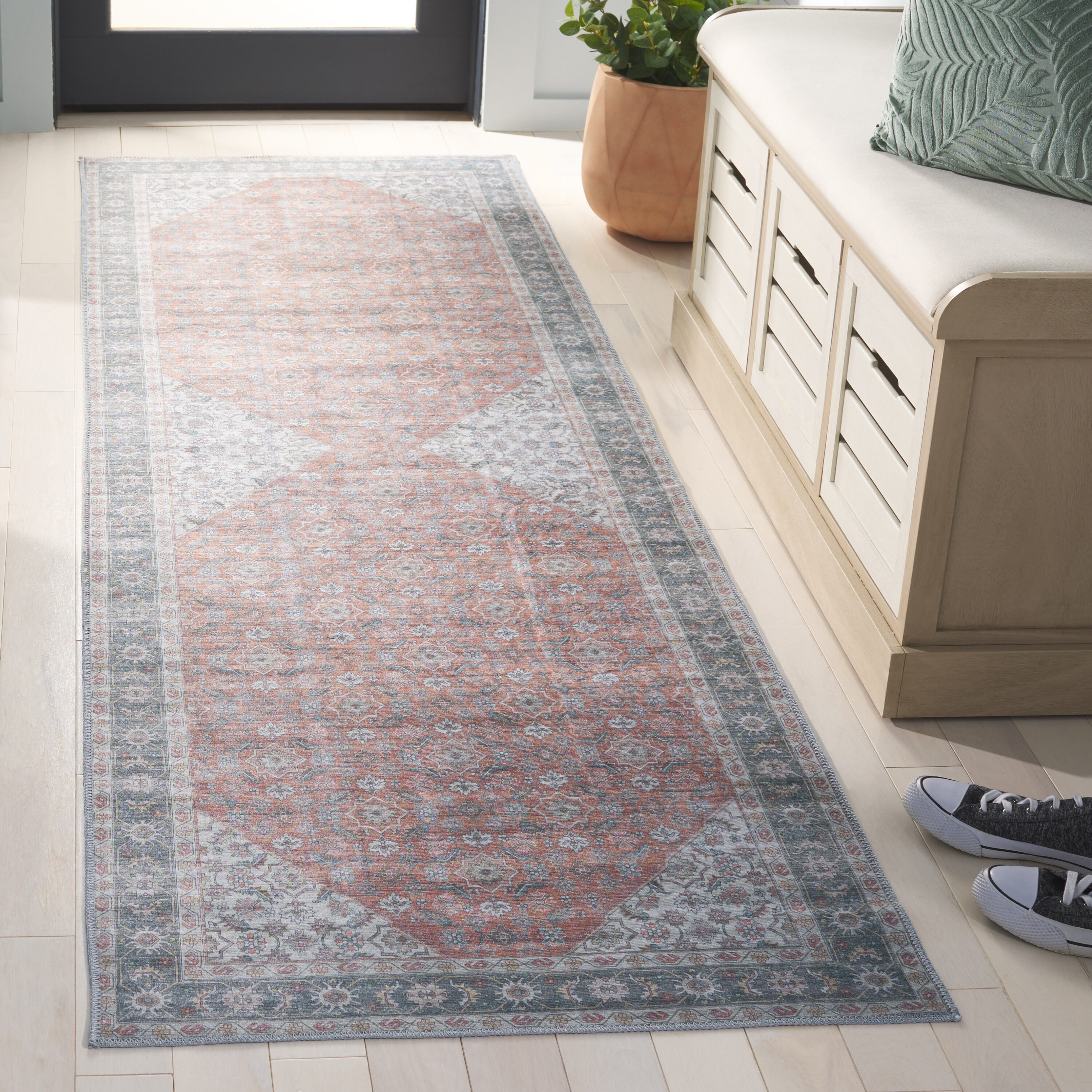 Arizona 215P Rust/Olive 2ft-6in x 8ft Traditional Rug