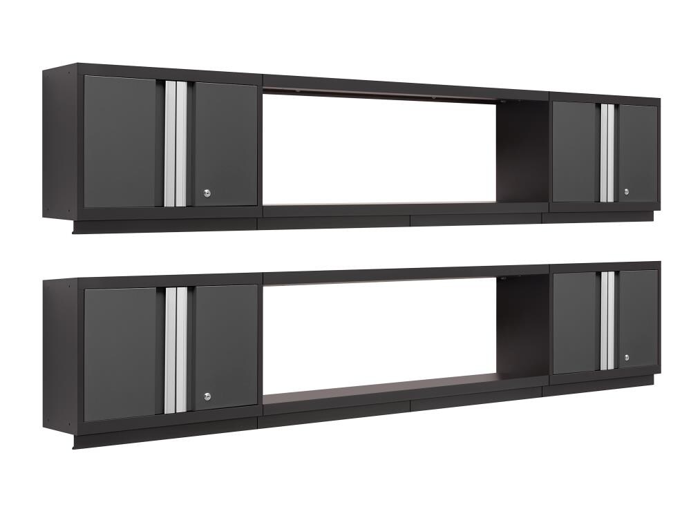 NewAge Products 50659 192-in W x 19.58-in H 4-Cabinets Steel Charcoal Gray Garage Storage System