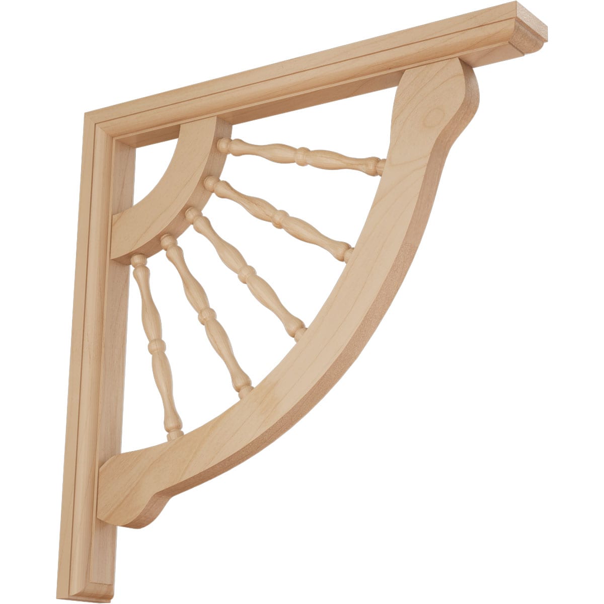 Ekena Millwork Wheel 1-1/2-in x 12-in x 12-in Alder Wood Standard Bracket #BKT01X12X12CRAL