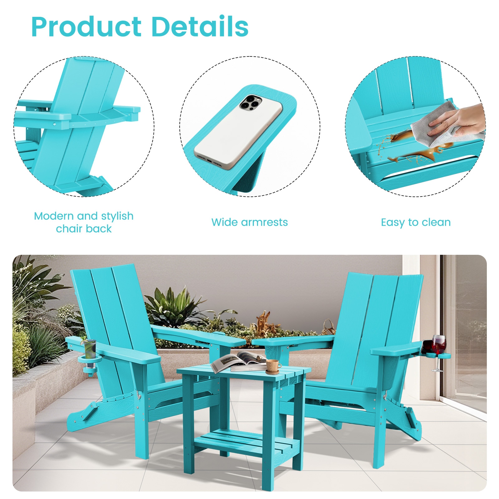 JEAREY YDQWY-GD-TB Patio-Chairs - View #6