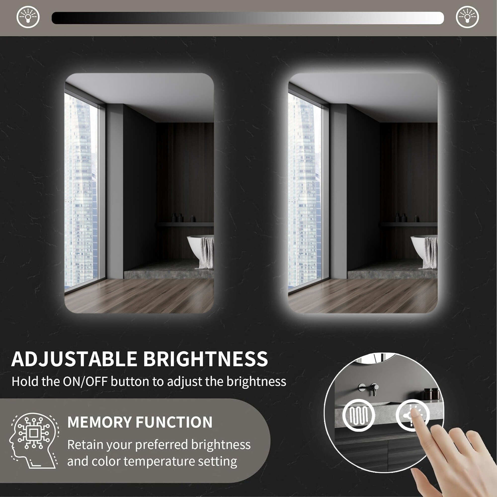 IAK ZYM100673 Framed-Bath-Mirrors - View #5