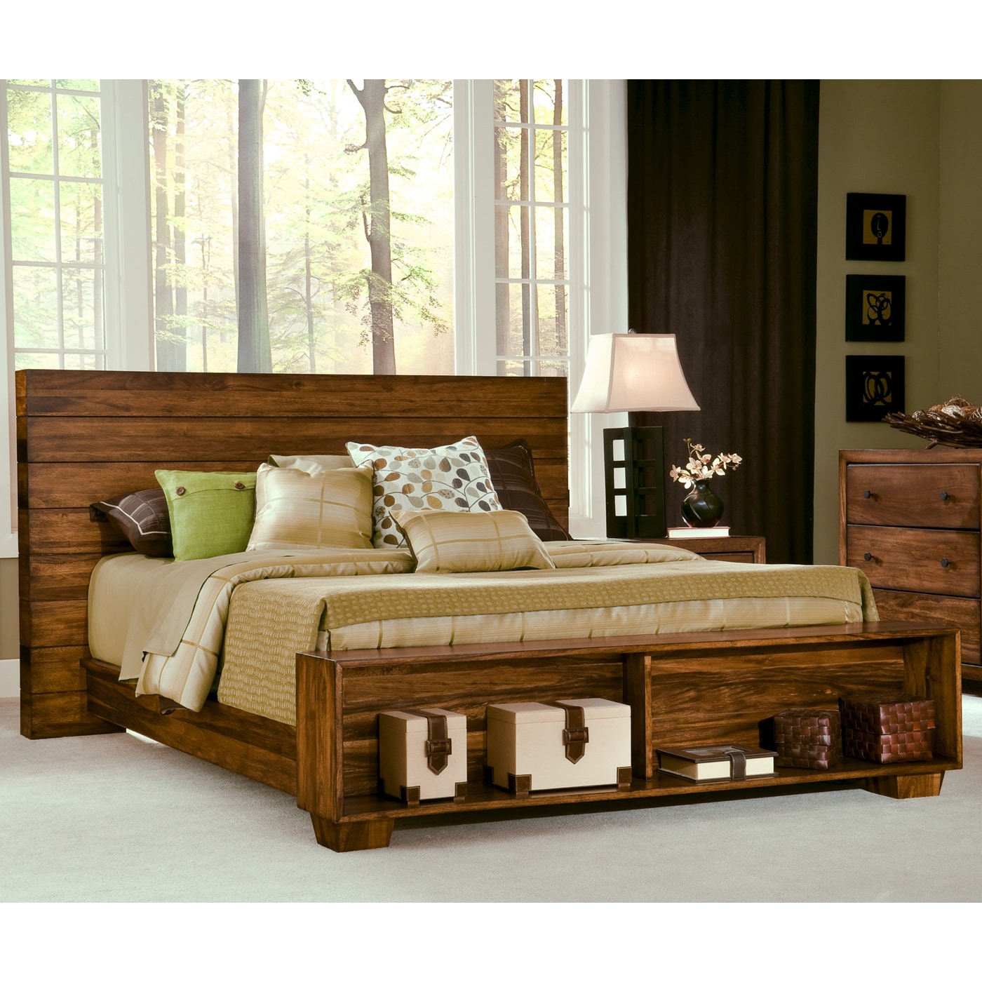  4J37F7 Chelsea Park Macchiato King Composite Platform Bed with Storage