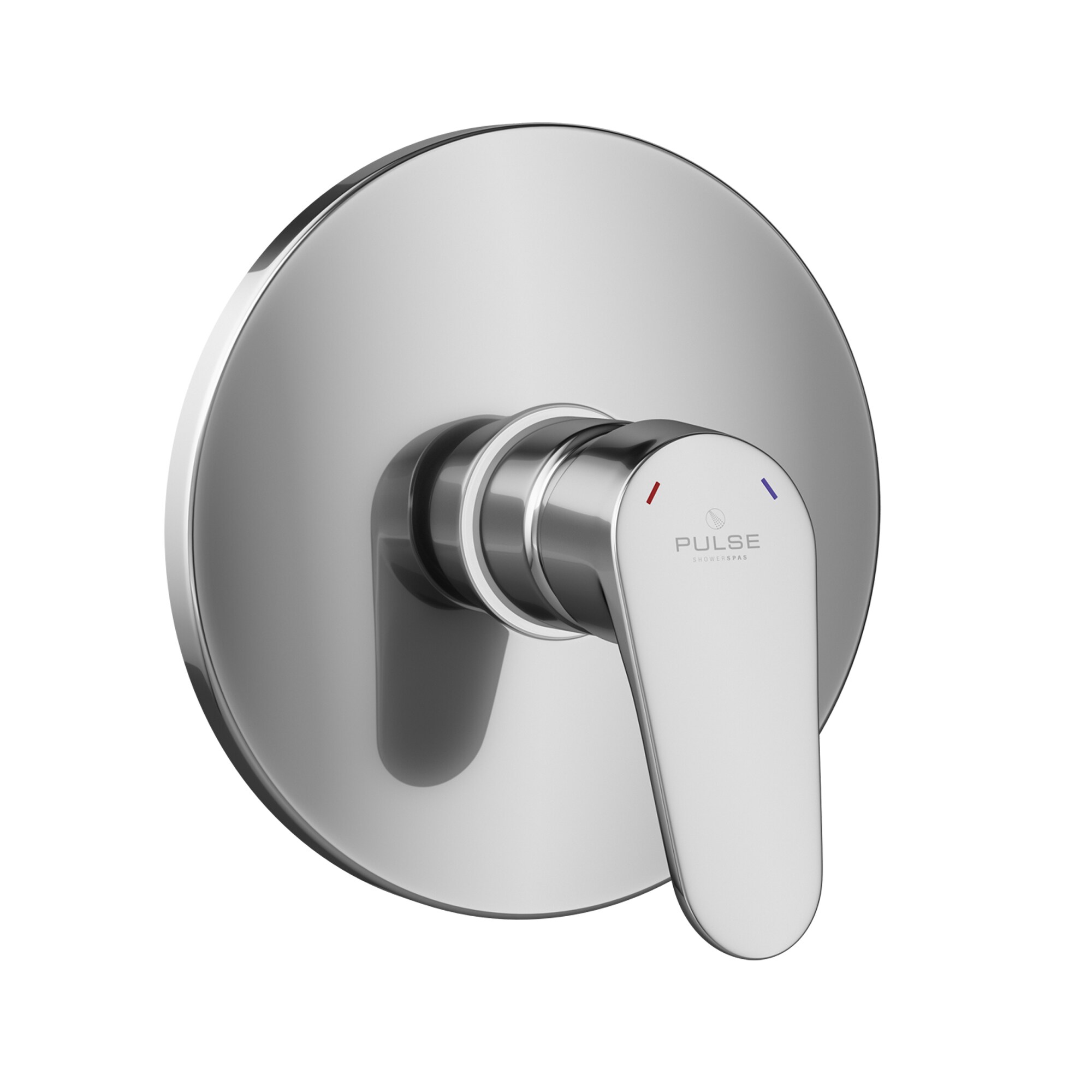 Polished Chrome Wall-Mounted Shower Valve with Lever Handle