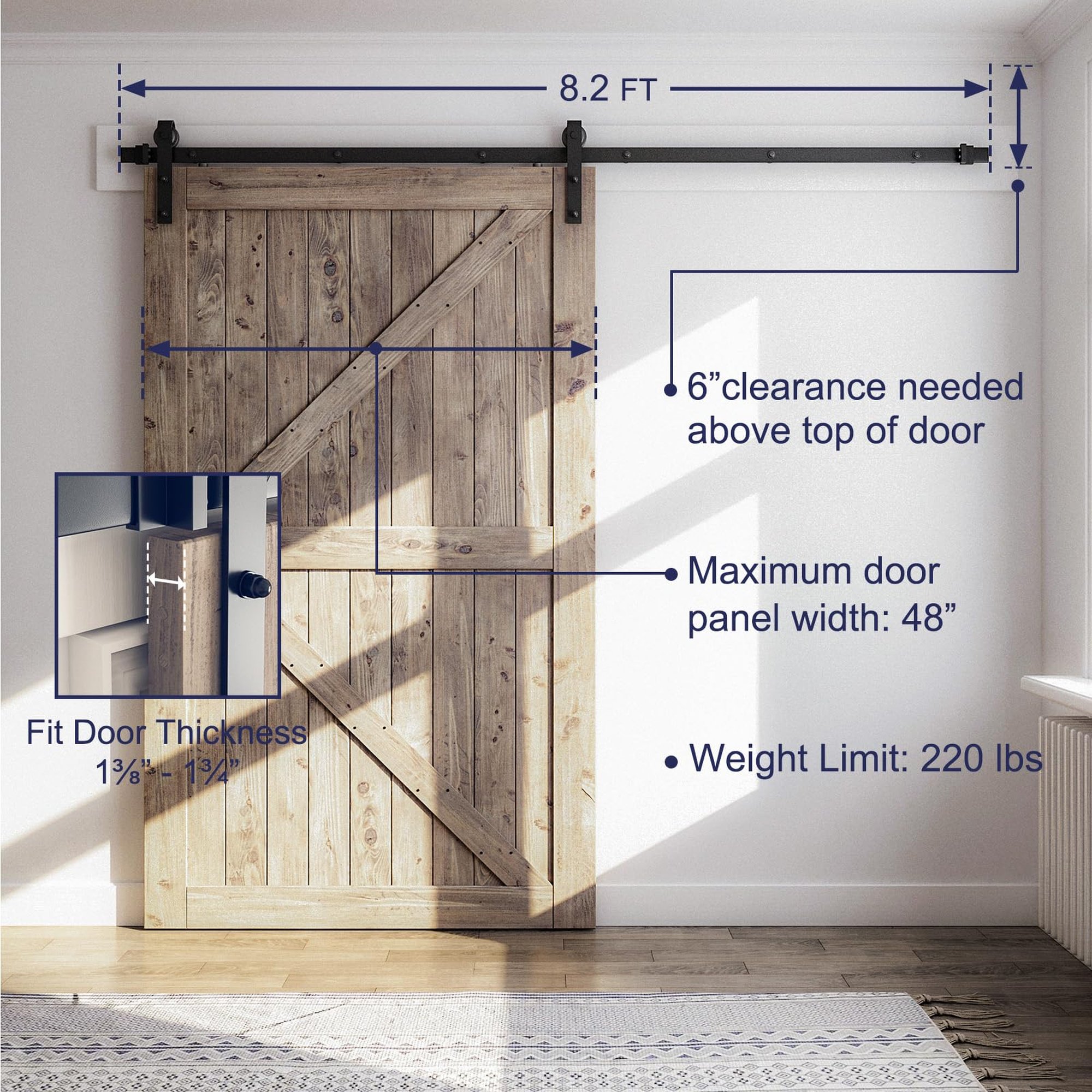 Numhew NHWILL93079 Barn-Door-Roller-Kits - View #5