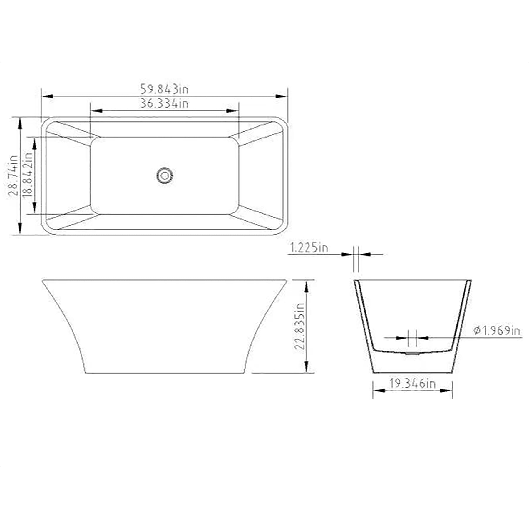 AKDY BT0265 bathtubs - View #7