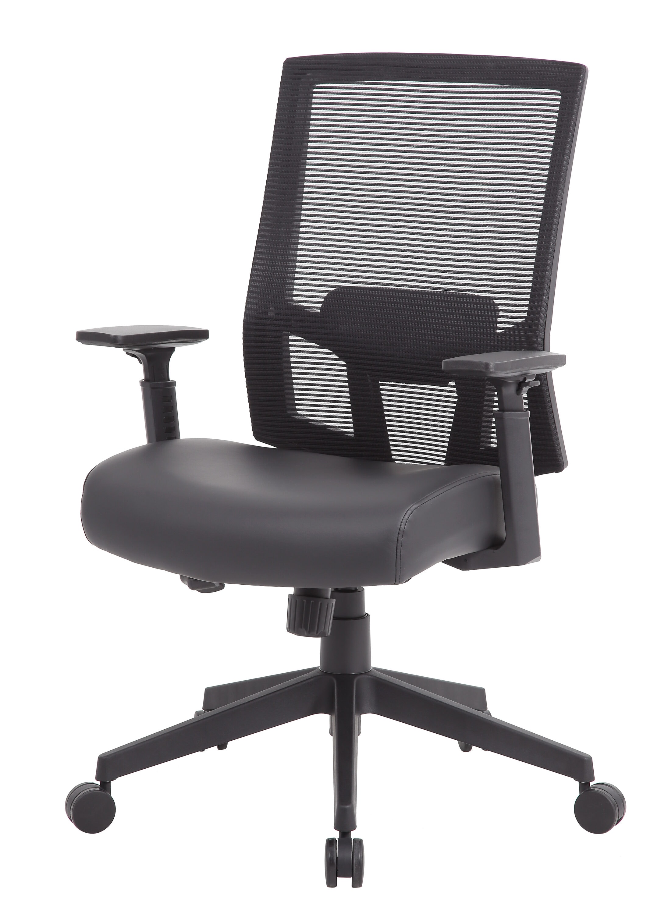 Boss Office Products Black Contemporary Ergonomic Adjustable Height ...